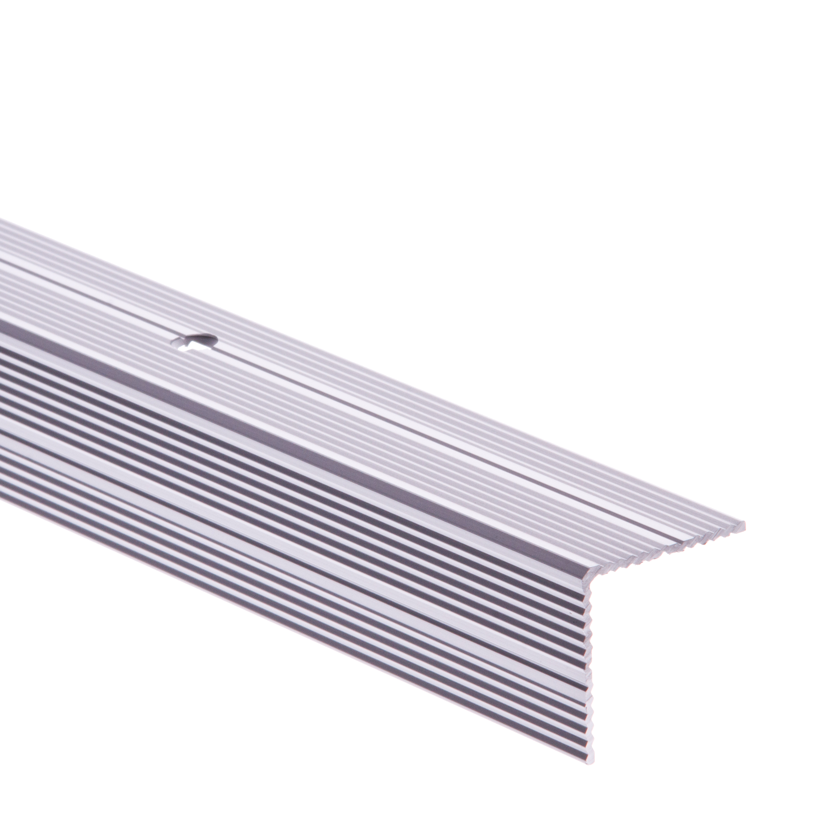 Listwa schodowa obustronnie ryflowana 180 cm srebrny Easy Line