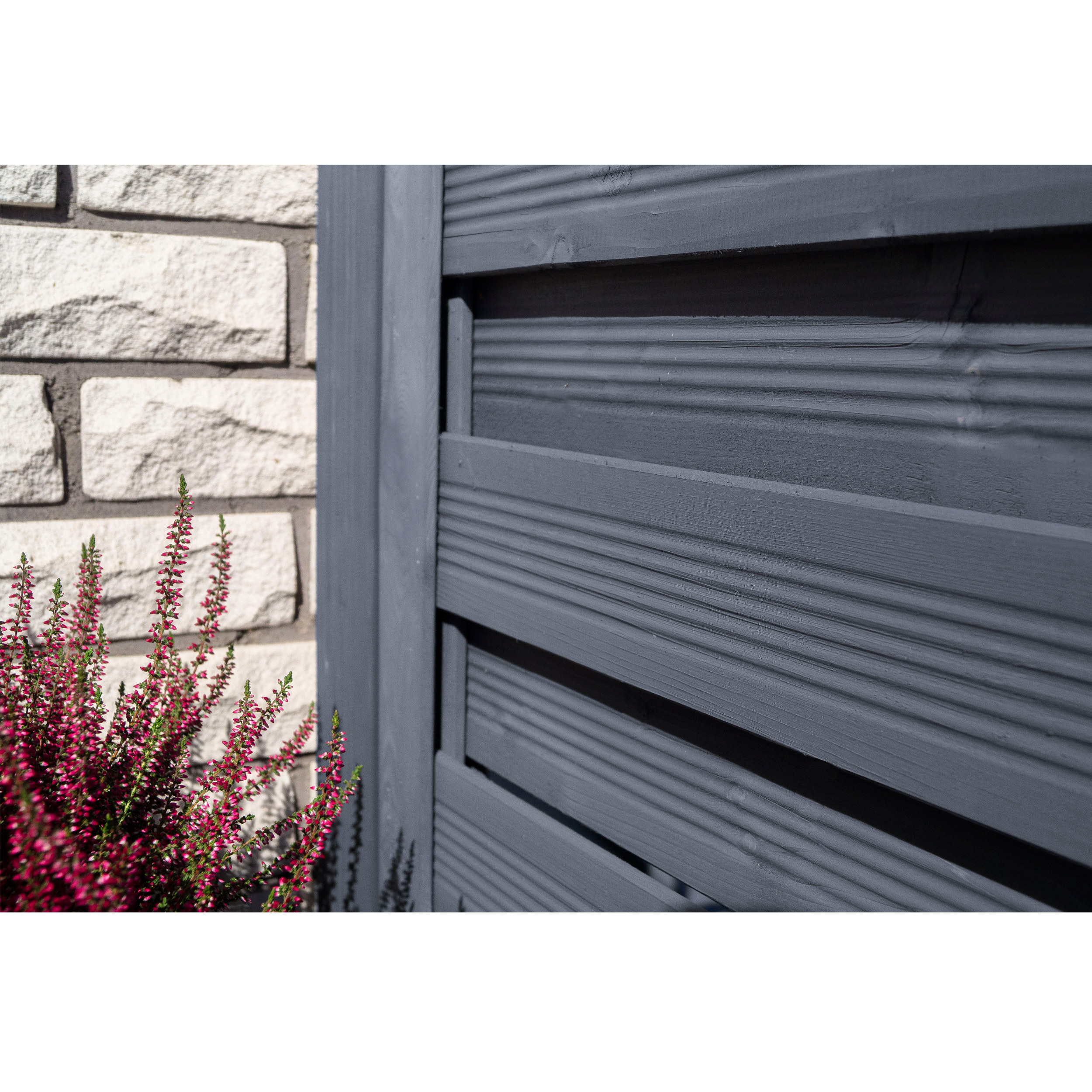 Płot szczelny z dekorem Parma 180x180 cm szary Werth-Holz - 8