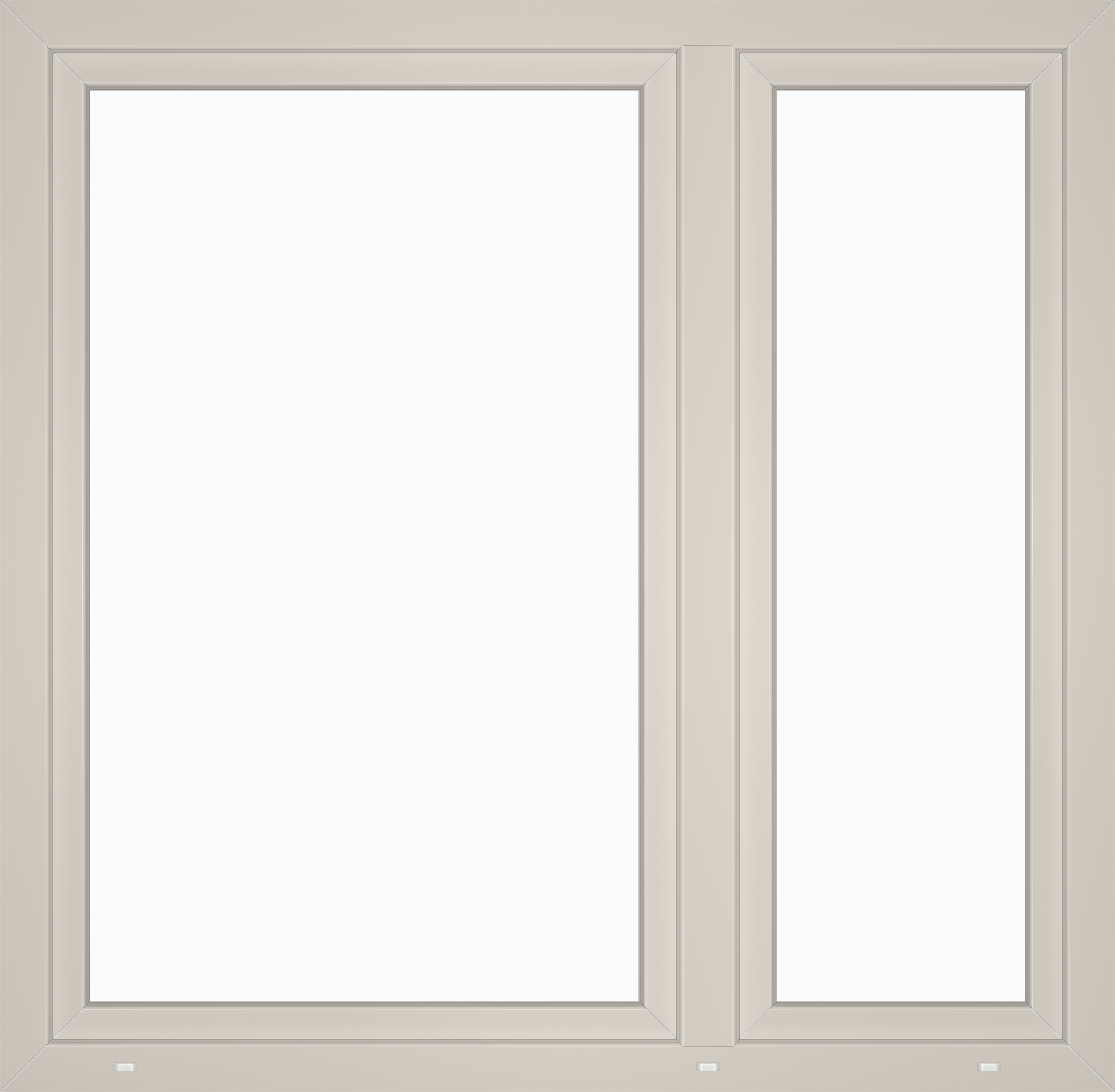Okno PCV 3-szybowe fasadowe 85/O35 białe 1465x1435 mm otwierane do wewnątrz lewe