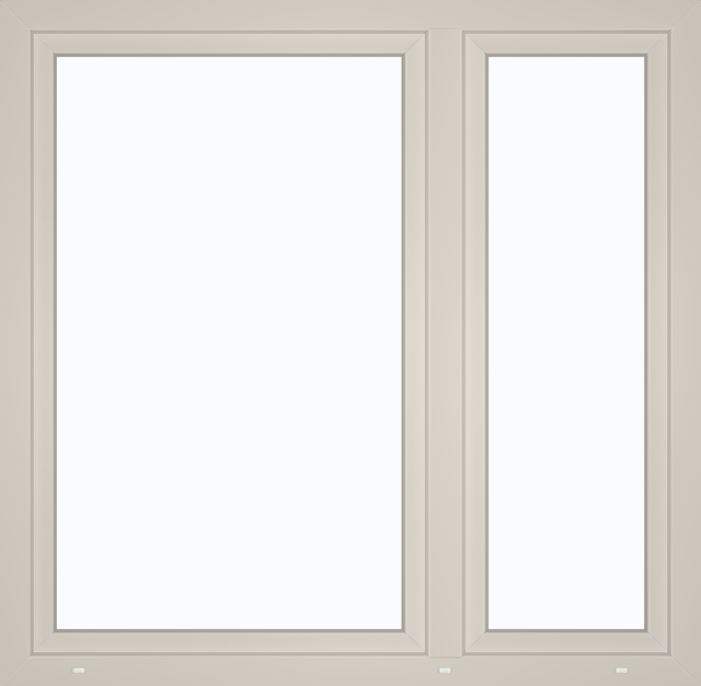 Okno PCV 3-szybowe fasadowe 85/O35 białe 1465x1435 mm otwierane do wewnątrz lewe