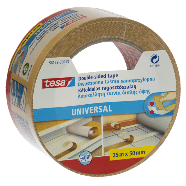 Dwustronna taśma klejąca do wykładziny dywanowej Universal 50 mm x 25 m Tesa