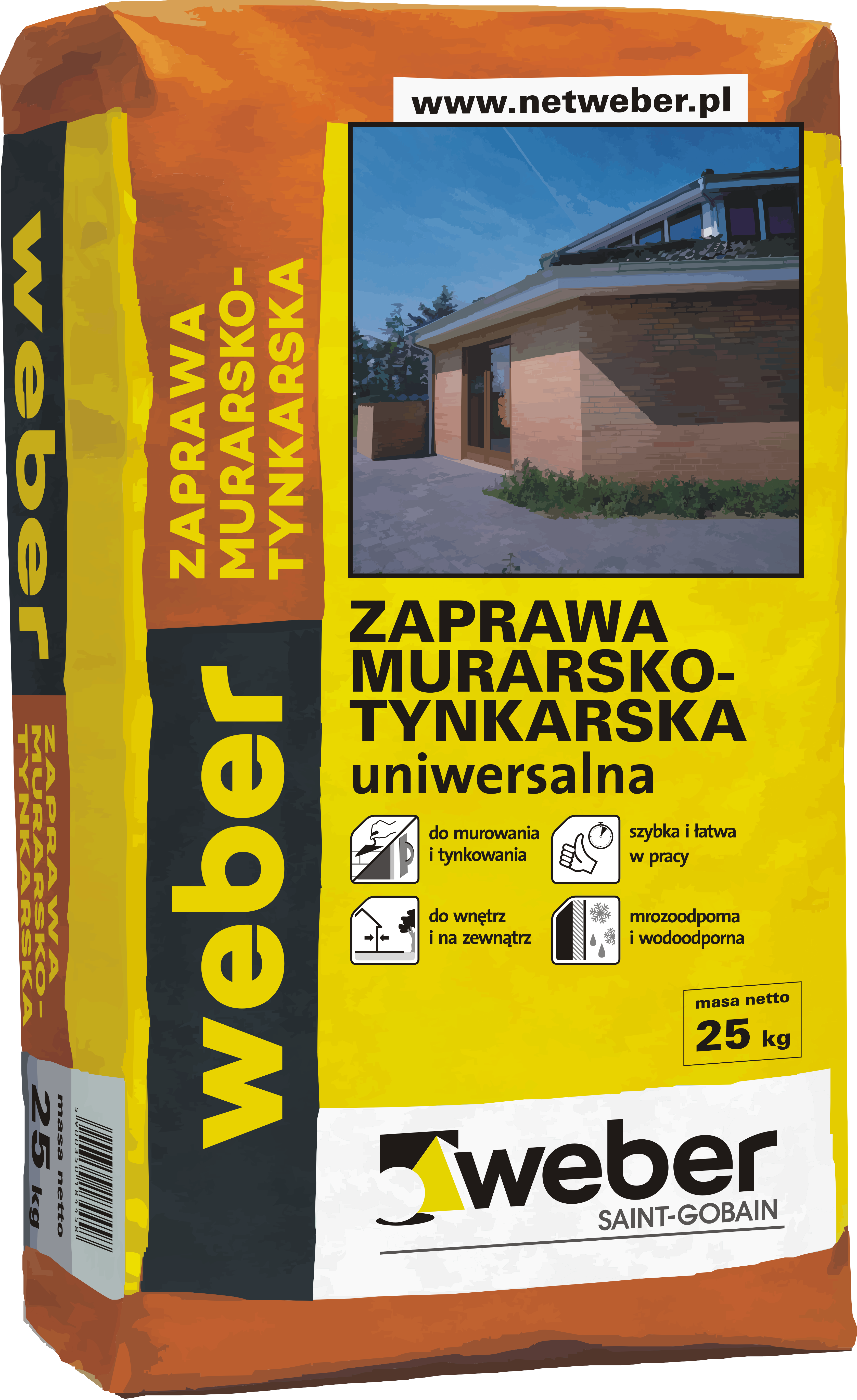 Zaprawa murarsko-tynkarska uniwersalna 25 kg WEBER