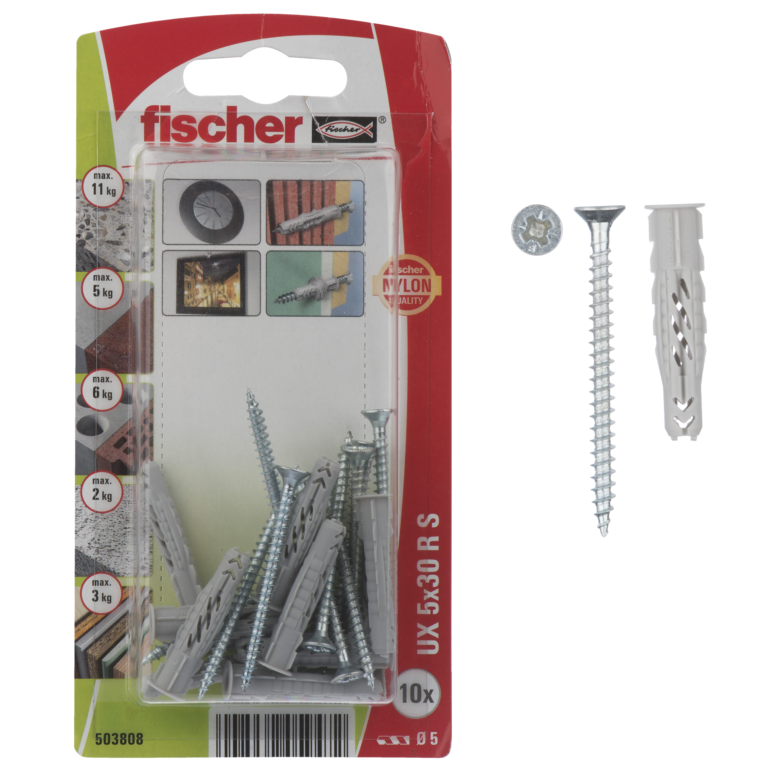 Kołek uniwersalny UX RSK  5 x 30 mm 10 szt. Fischer - 2