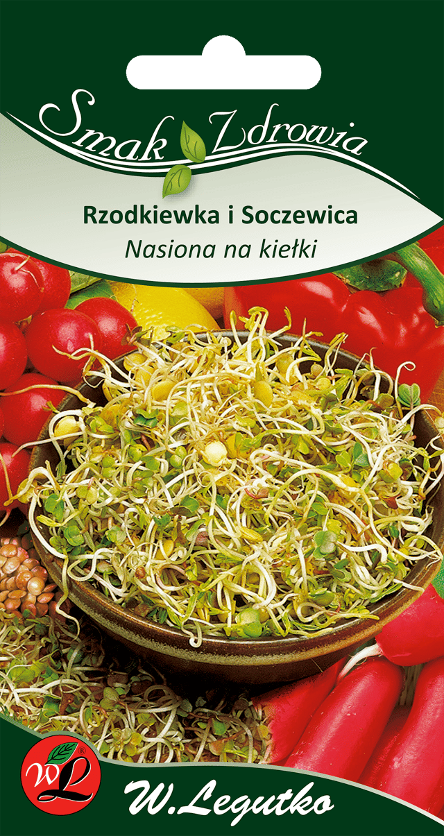 Rzodkiewka i soczewica nasiona na kiełki 30g W. Legutko