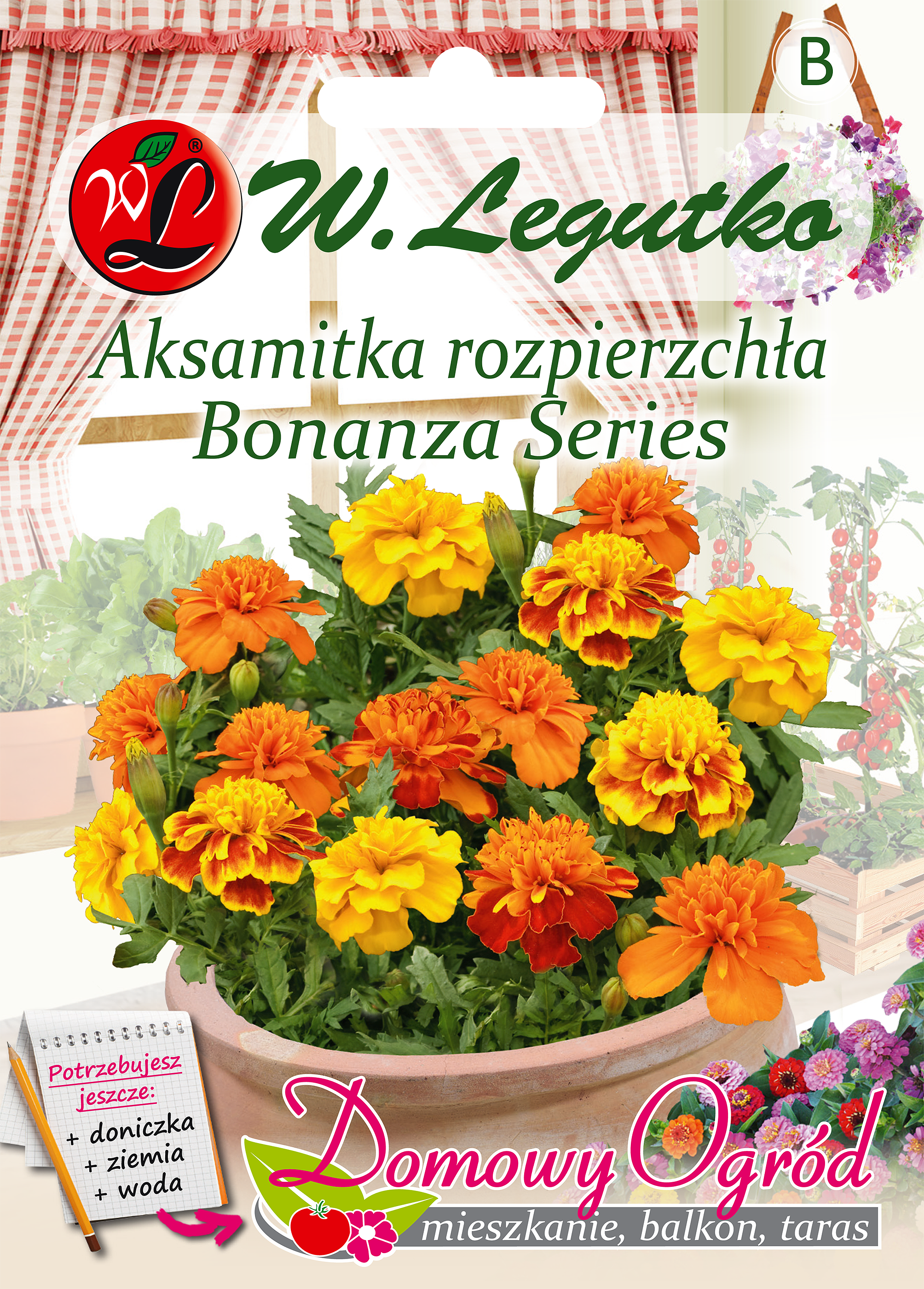 Aksamitka rozpierzchła Bonanza Series nasiona tradycyjne W.Legutko