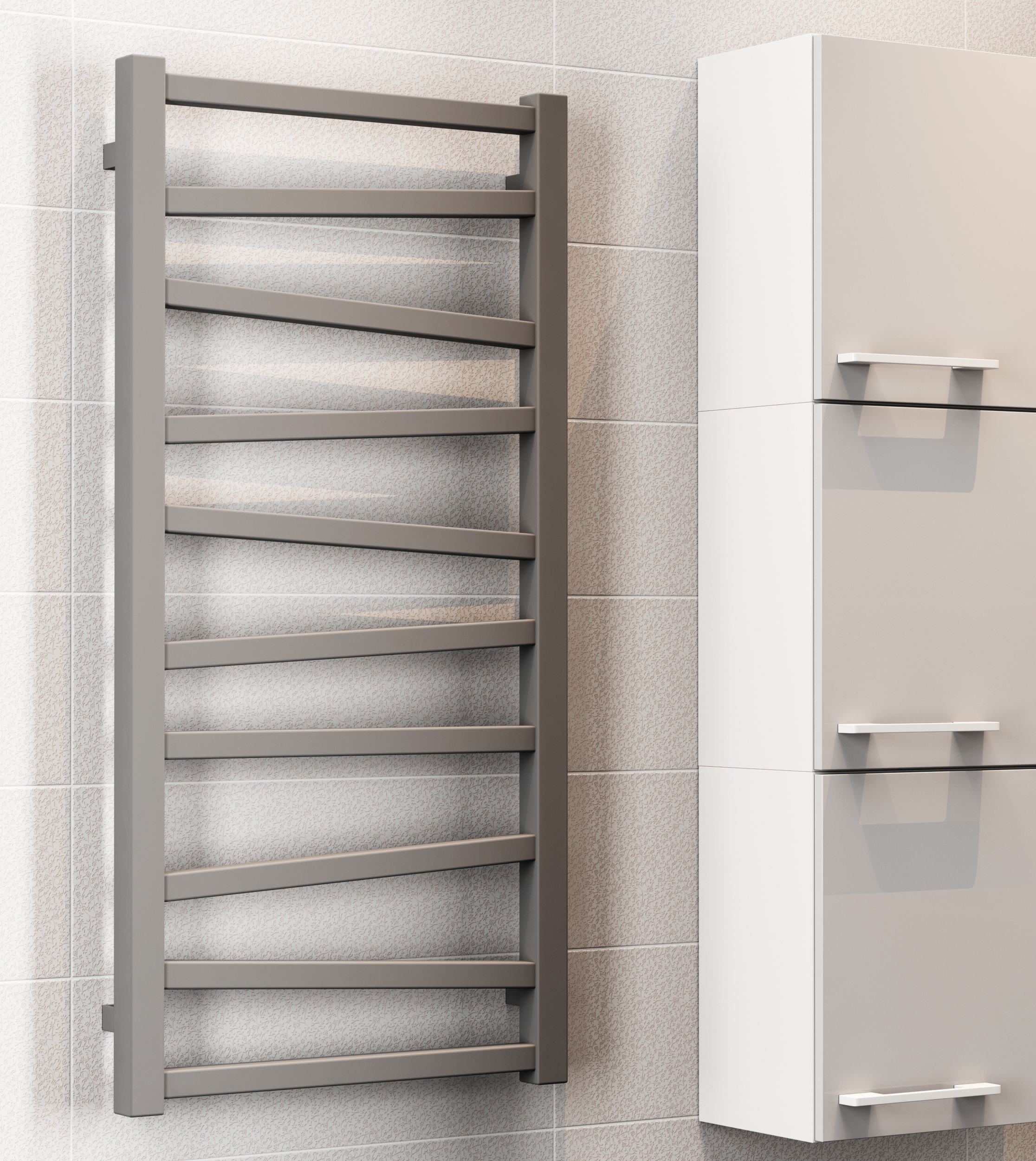 Grzejnik ZIG 50x62 Biały D 240W Roz 47cm 8 Bar TERMA