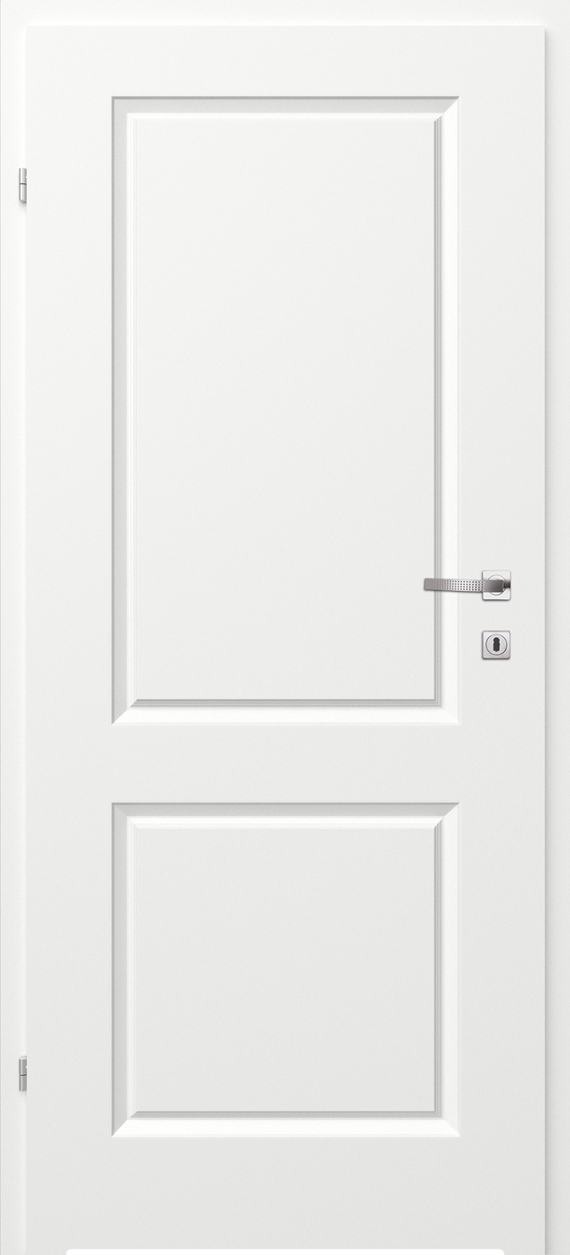 Drzwi wewnętrzne łazienkowe pełne z podcięciem wentylacyjnym Morano II Białe 60 Lewe Classen