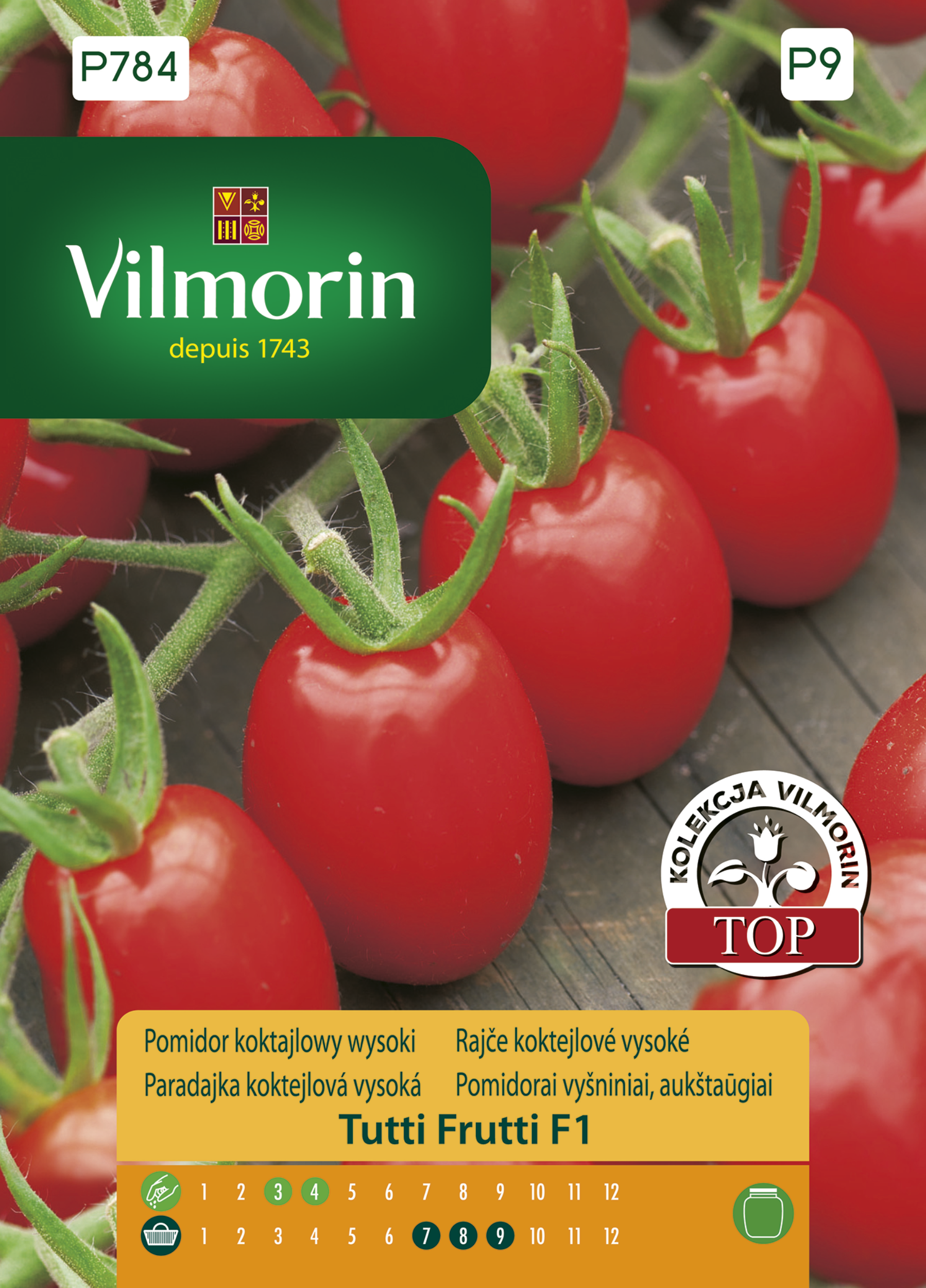 Pomidor koktajlowy wysoki Tutti Frutti F1 nasiona 7szt. Vilmorin