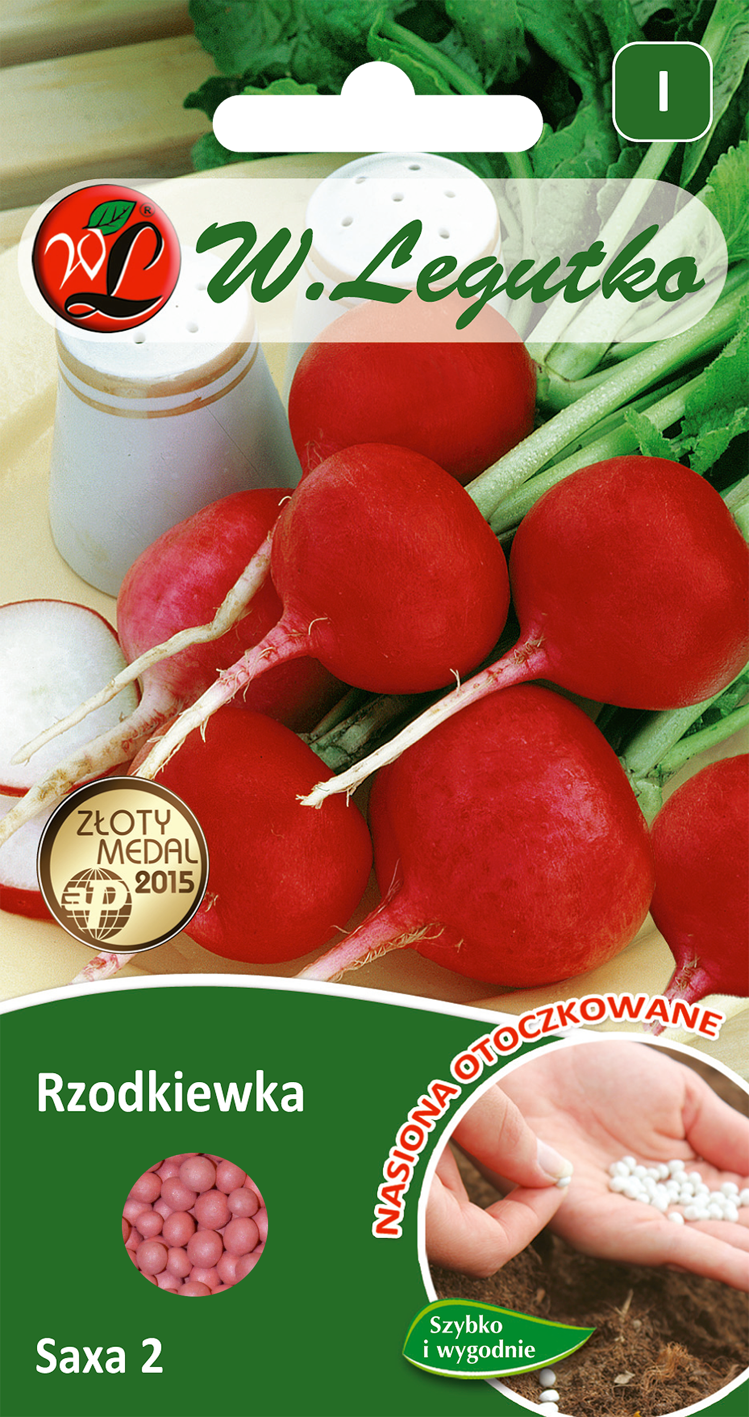 Rzodkiewka Saxa nasiona otoczkowane 300szt. W. Legutko