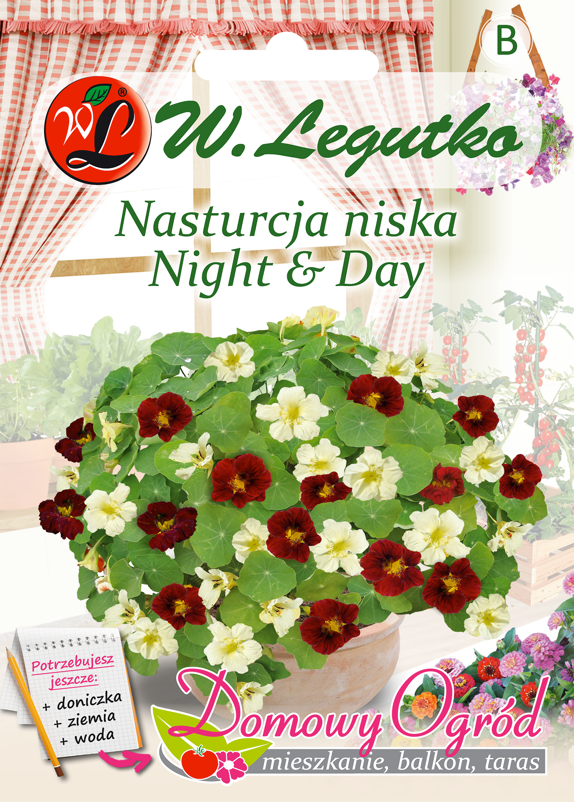 Nasturcja niska Night &amp; Day nasiona tradycyjne W.Legutko