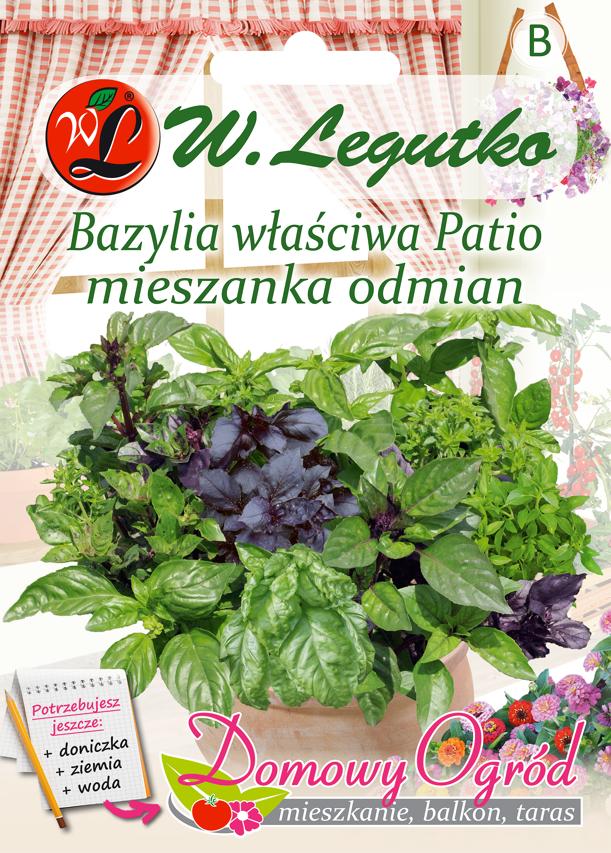Bazylia właściwa Patio mix nasiona tradycyjne W. Legutko