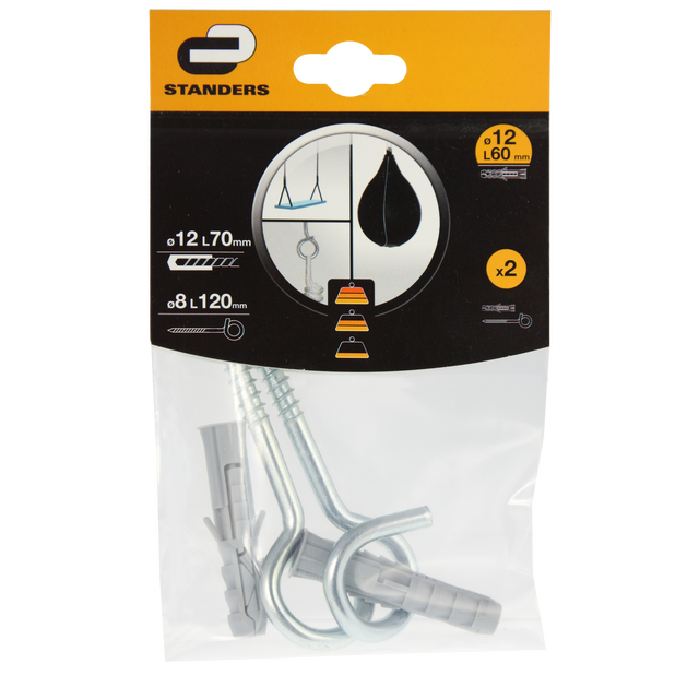 Kołek rozporowy 12 x 70 mm 2 szt. Standers
