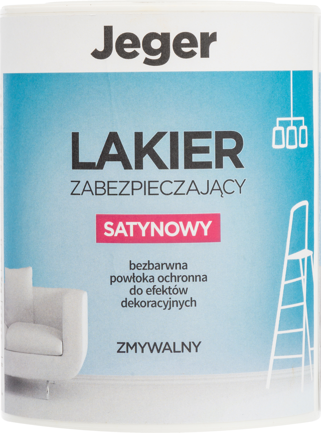 Lakier zabezpieczający 1 l Bezbarwny Satynowy Zmywalny JEGER