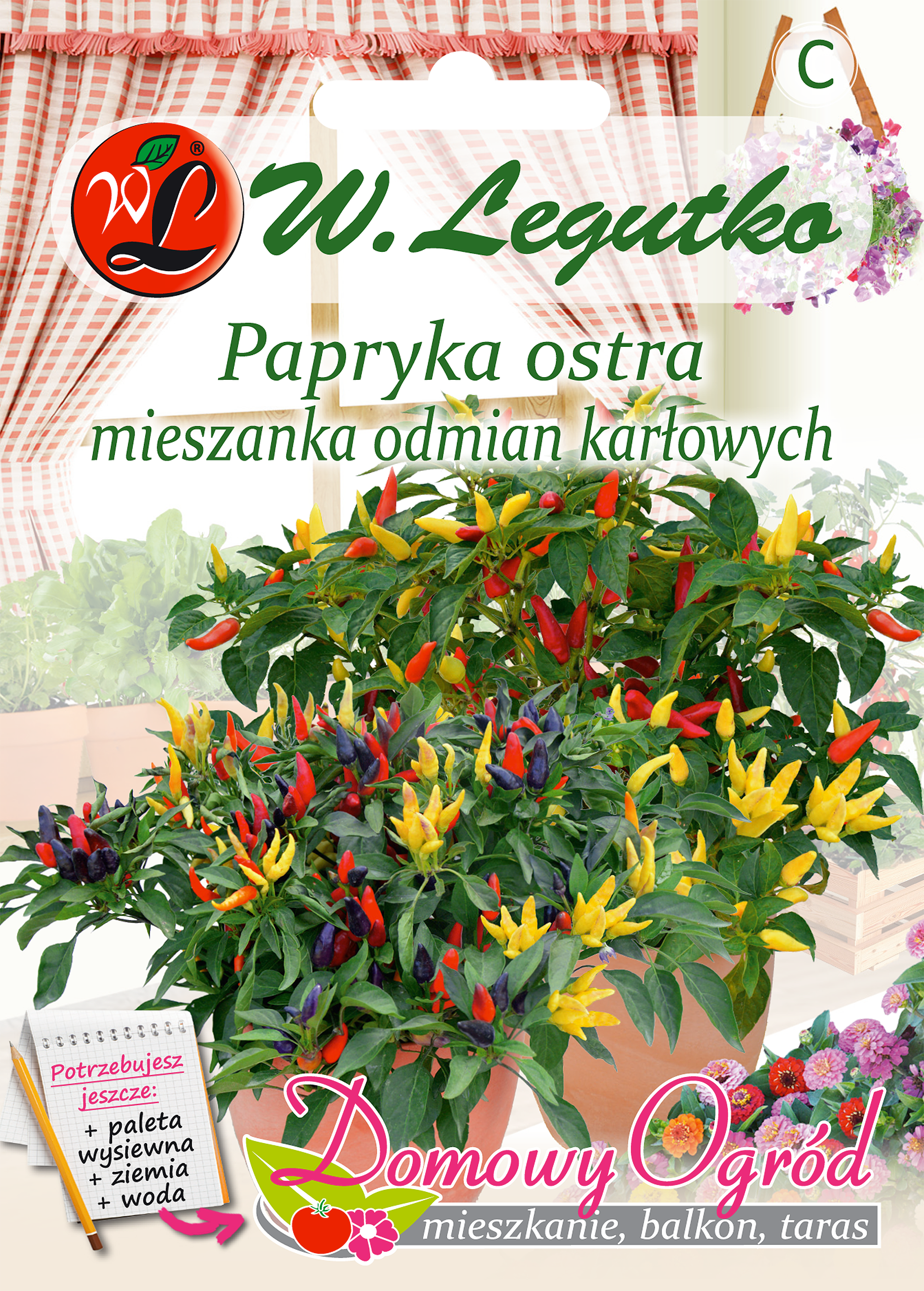 Papryka ostra karłowa mieszanka odmian nasiona W. Legutko