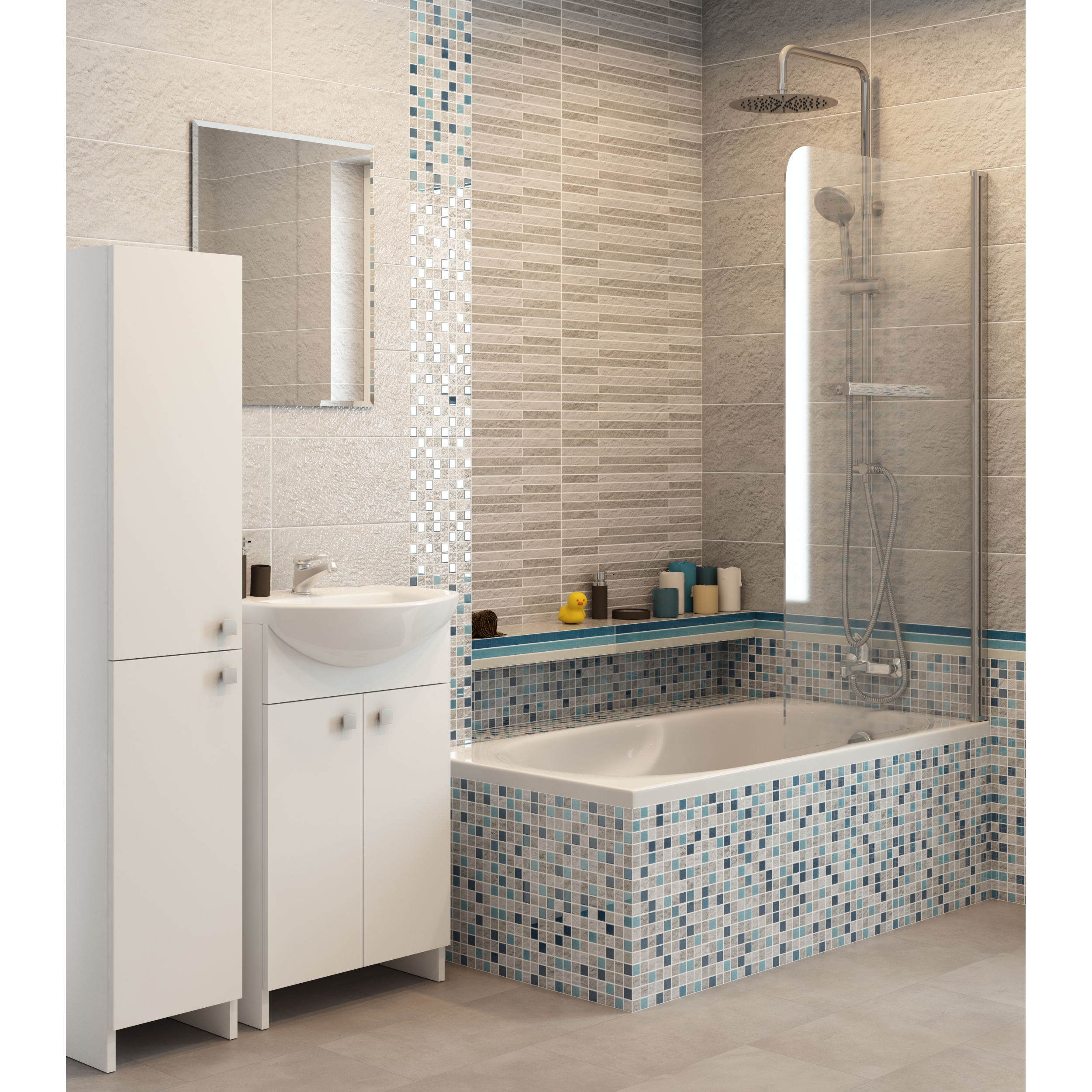 Lustro łazienkowe bez oświetlenia PROSTOKĄTNE 60 x 50 cm DUBIEL VITRUM - 5