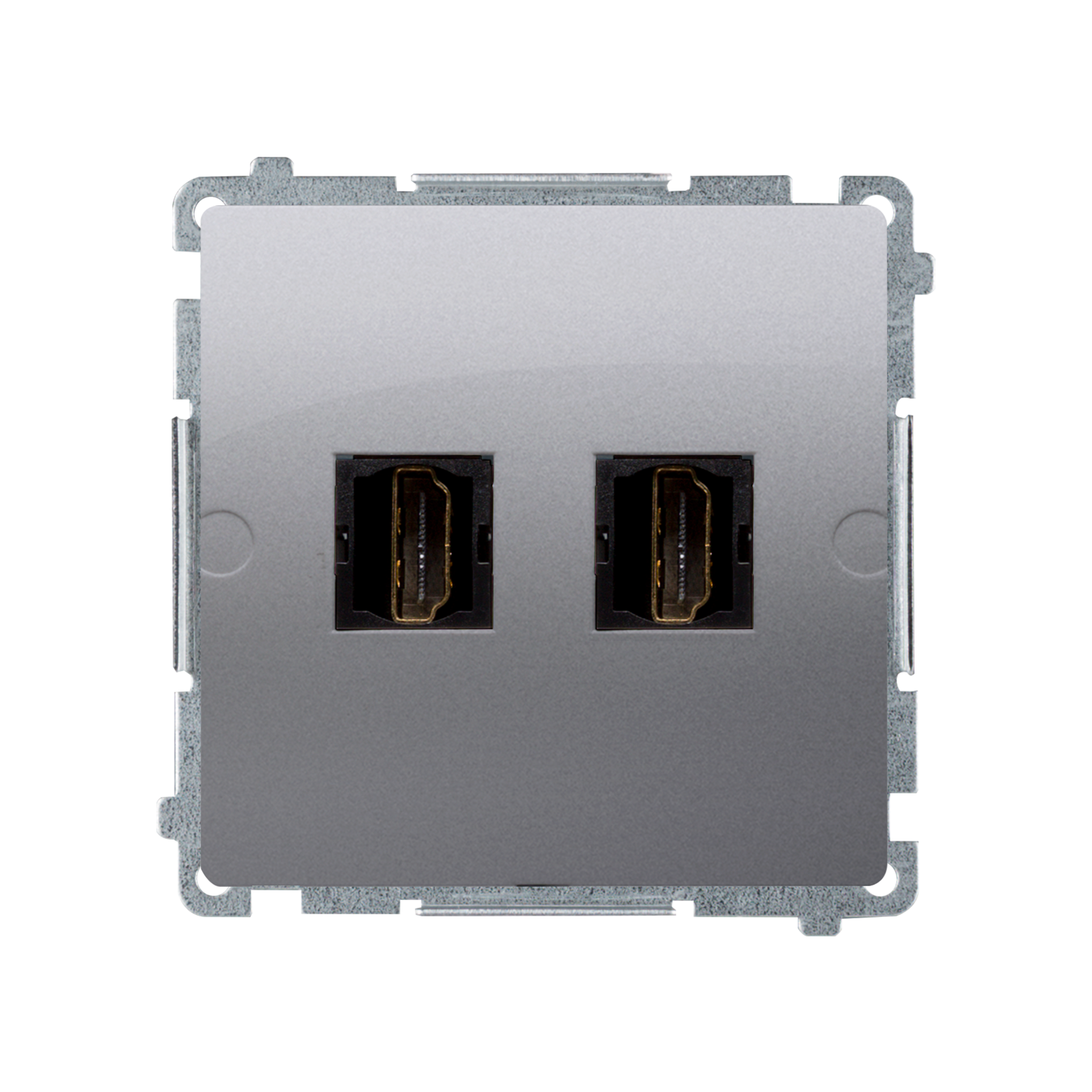 Gniazdo HDMI podwójne BASIC MODUŁ Srebrny KONTAKT SIMON