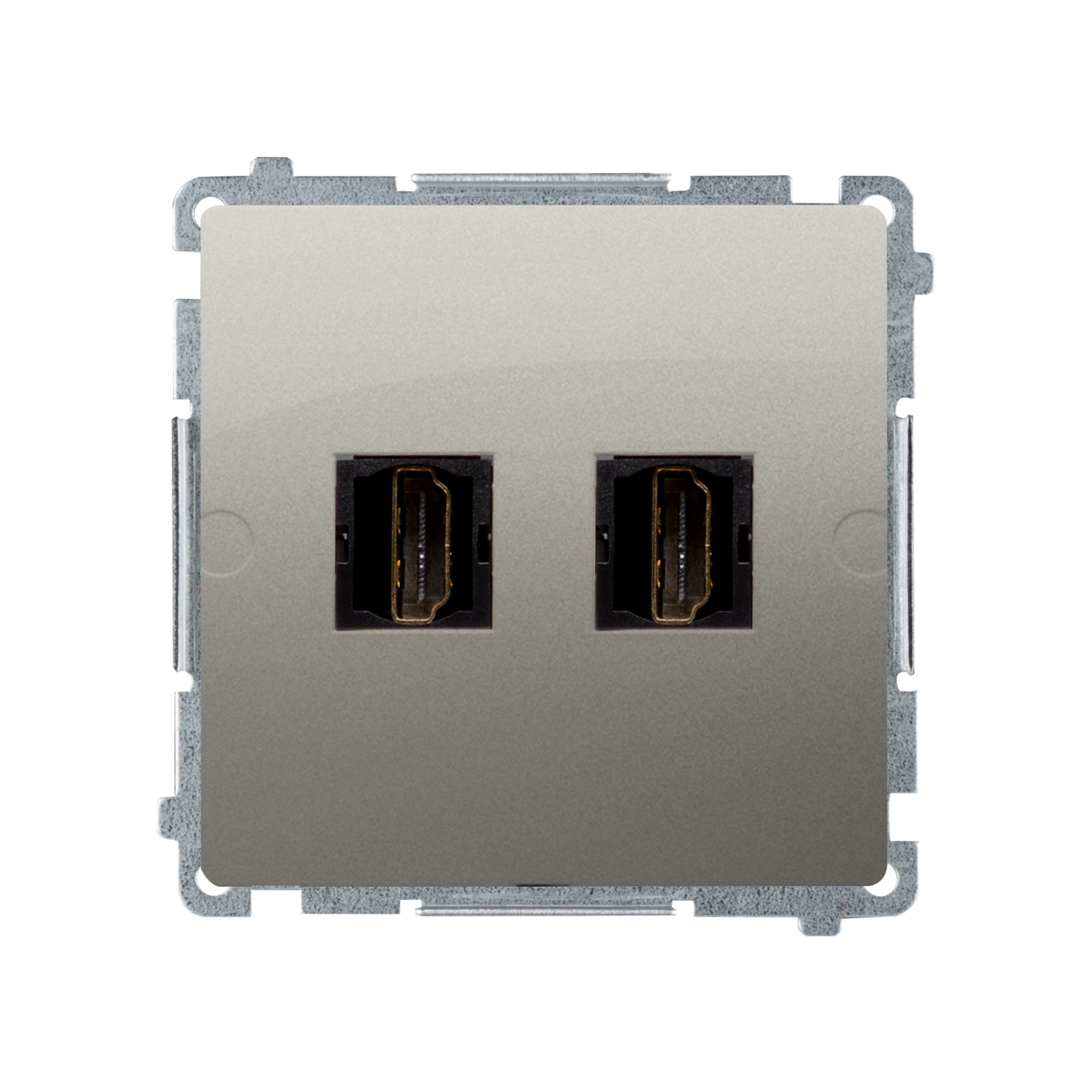 Gniazdo HDMI podwójne BASIC MODUŁ Srebrny KONTAKT SIMON