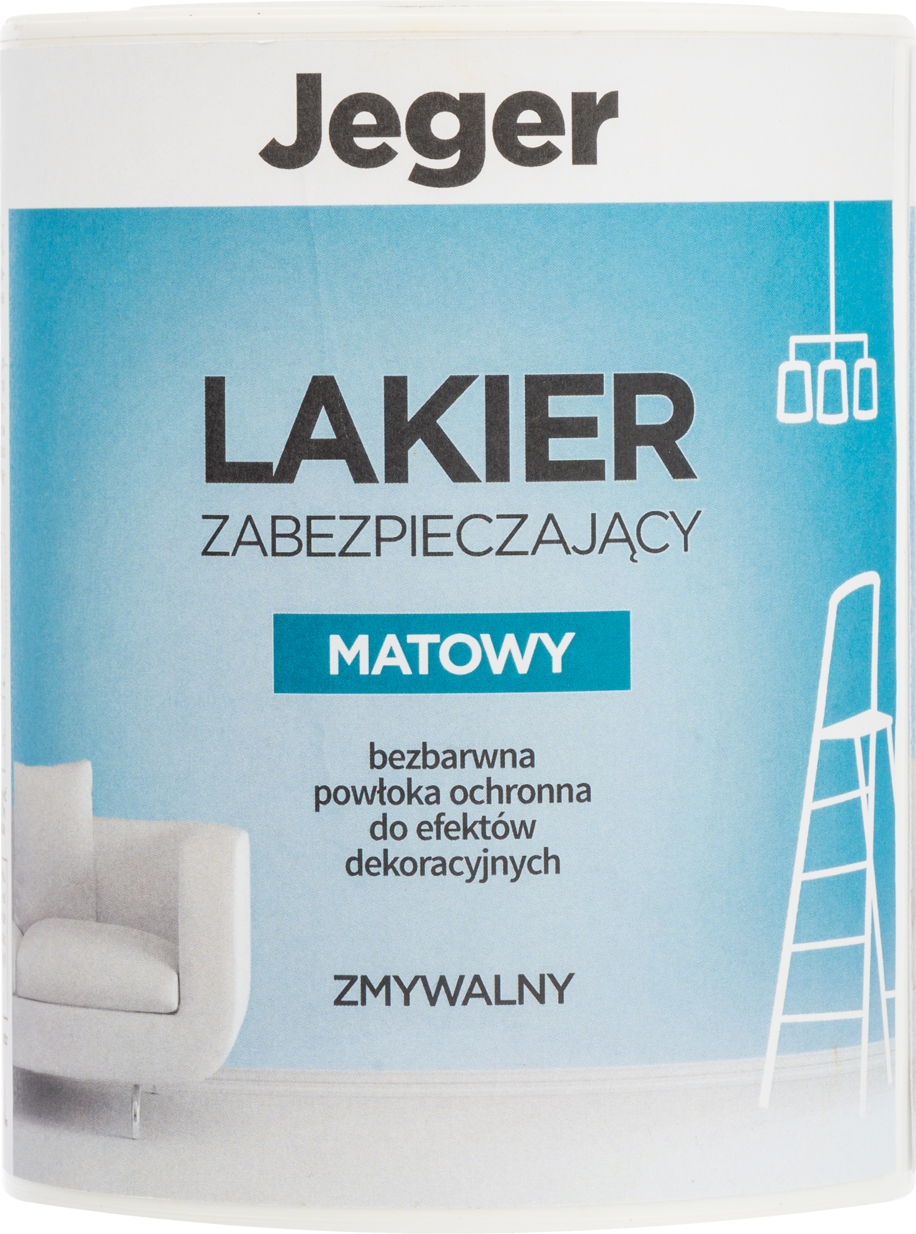 Lakier zabezpieczający 1 l Bezbarwny Matowy Zmywalny JEGER - 2