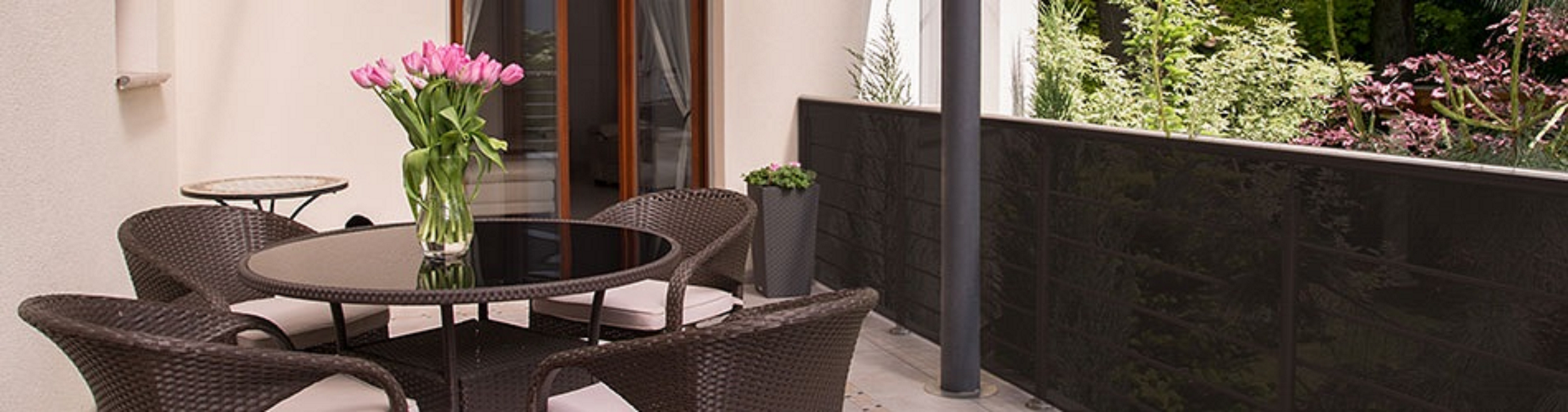 Osłona balkonowa Rattan Lux 1x5 m brązowa - 4