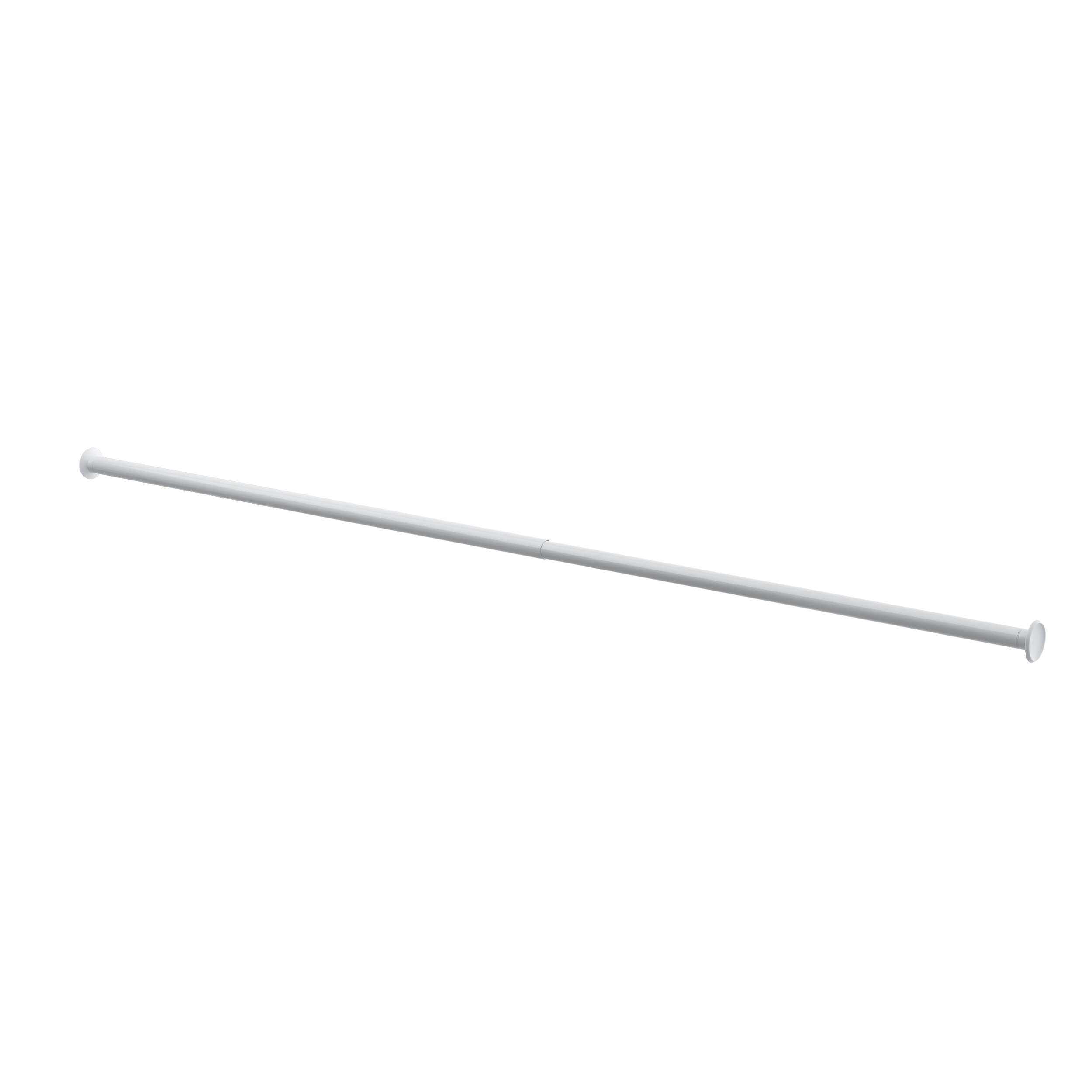 Drążek do zasłony prysznicowej 70-120 cm prosty rozprężny biały - 2