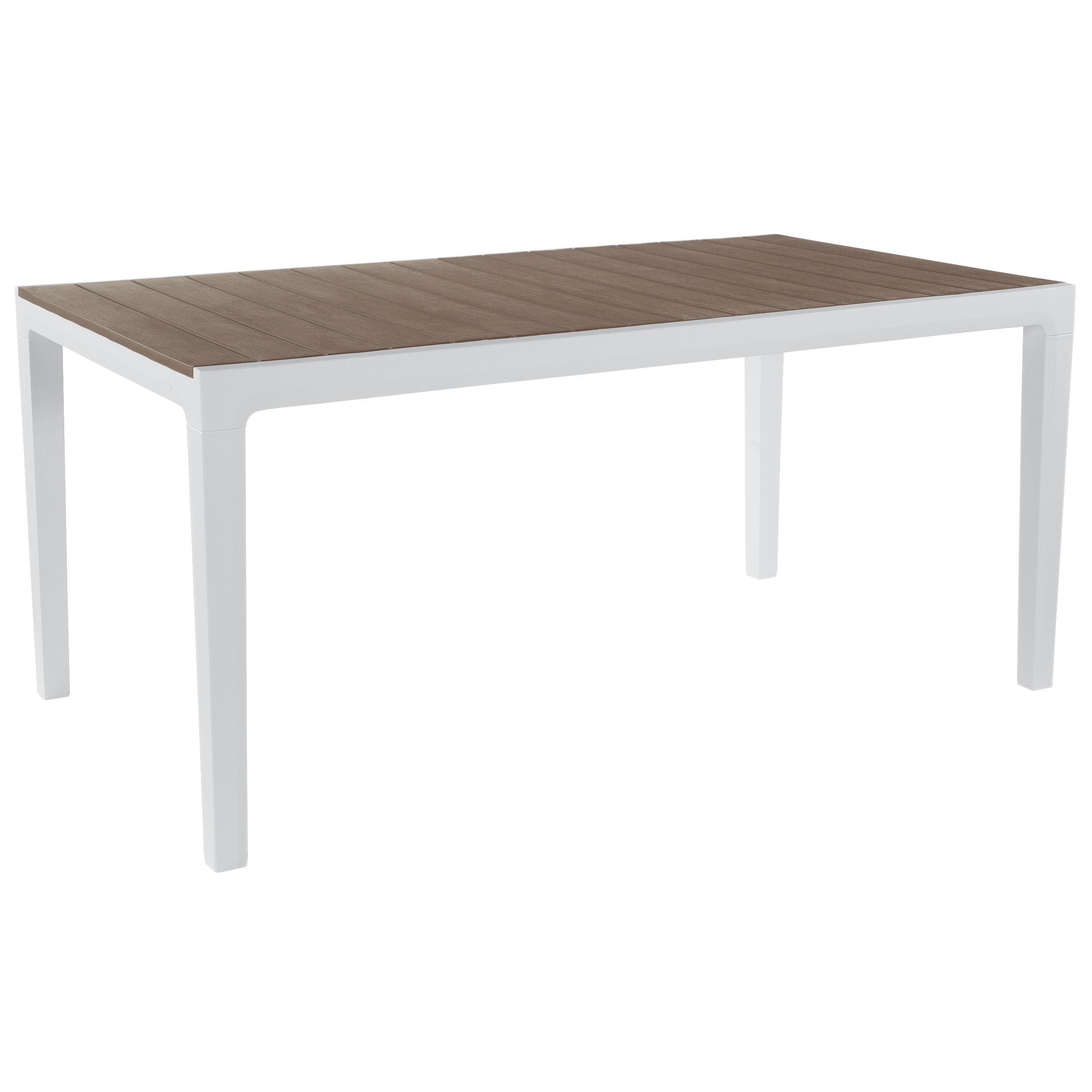 Tavolo da pranzo per giardino Harmony KETER struttura e superficie in resina marrone per 6 persone 160x90cm - 7