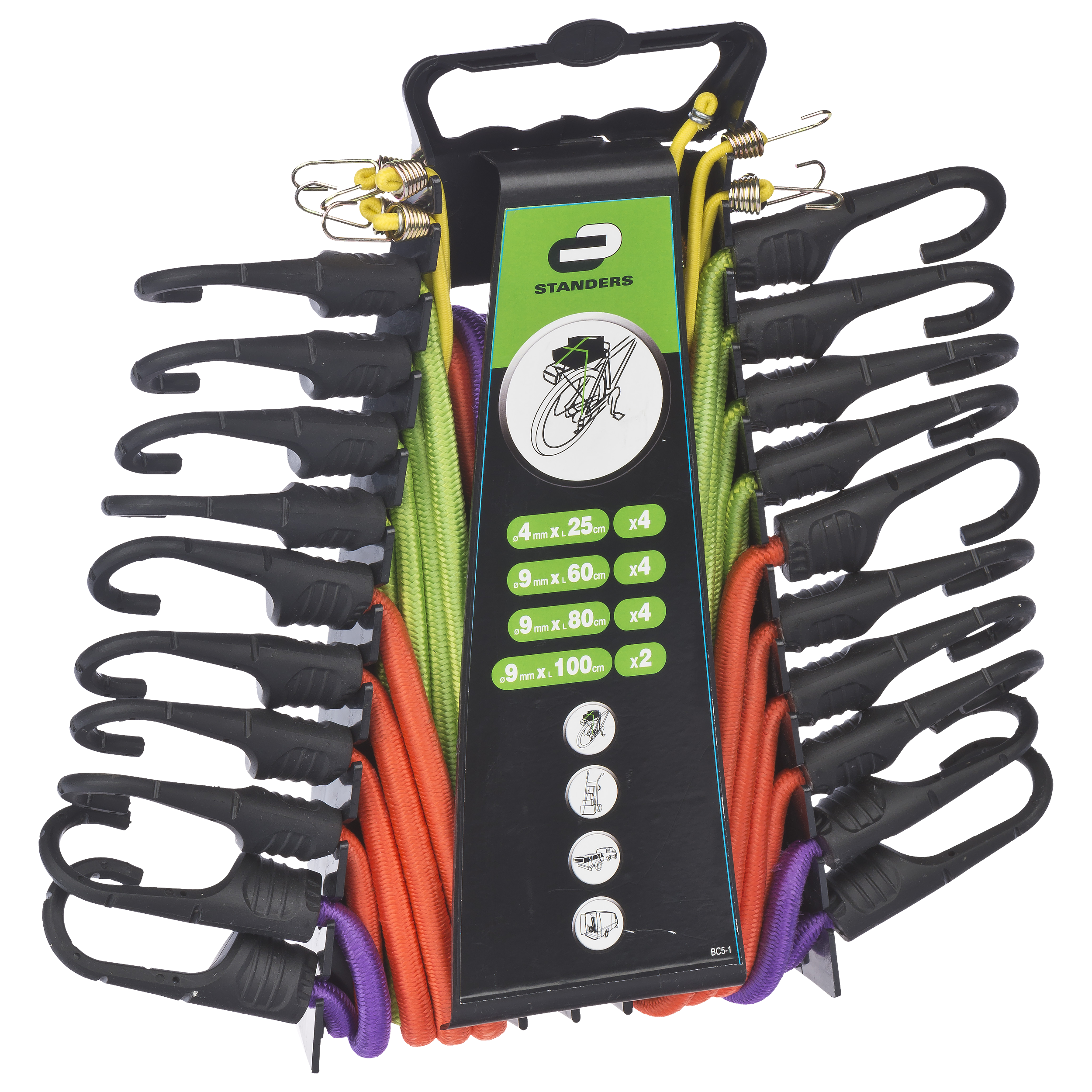 Pack 14 cables elásticos en polietileno de 1,75 kg carga máx - 4