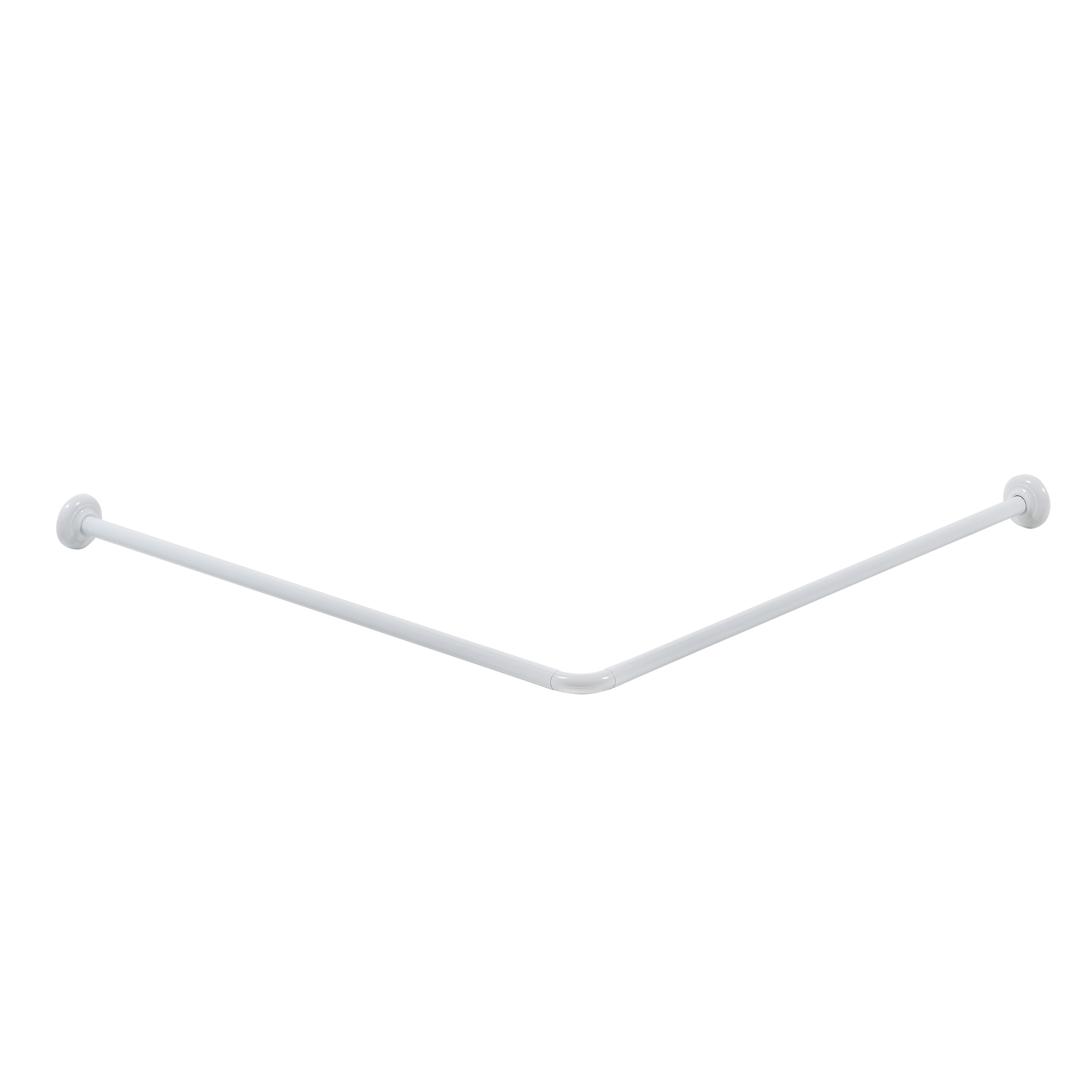 Barra cortina de baño angular blanco 90x90 cm