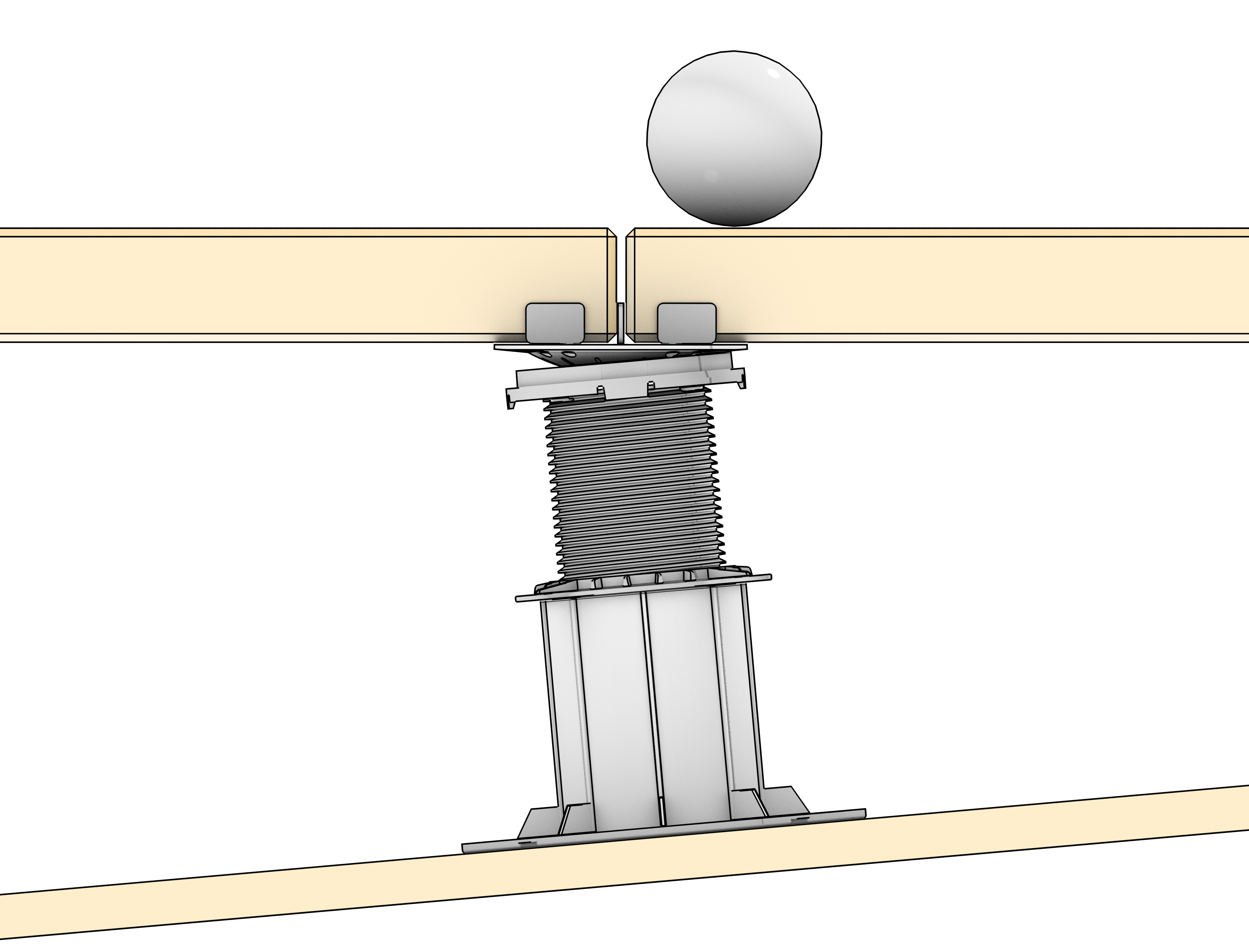 Wspornik tarasowy regulowany 45-70 mm DD Pedestals - 2