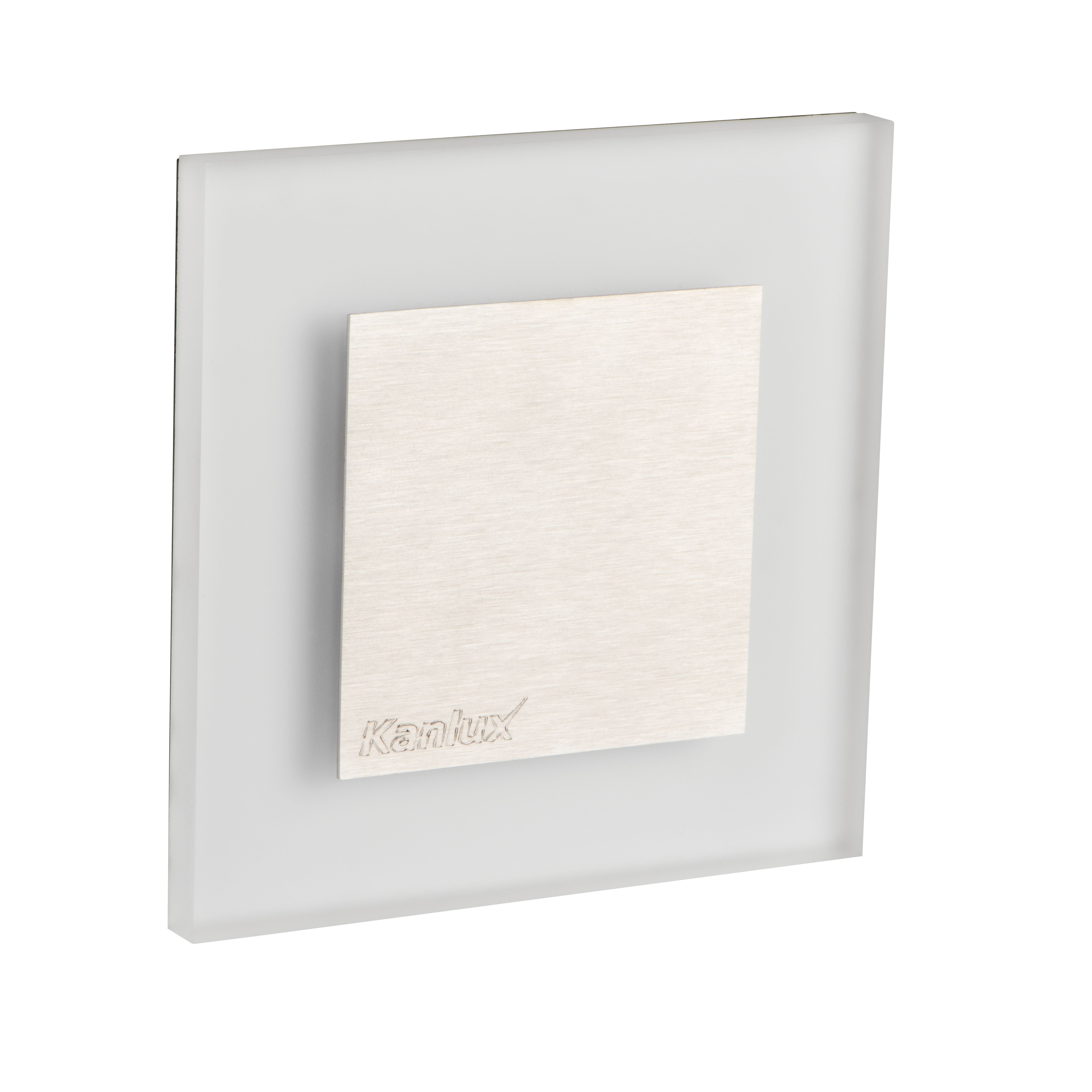 Oprawa schodowa APUS 7.5 cm srebrna kwadratowa LED barwa ciepła KANLUX