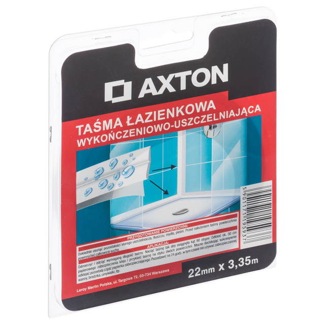 Taśma łazienkowa wykończeniowo-uszczelniająca 22 mm x 3.35 m AXTON