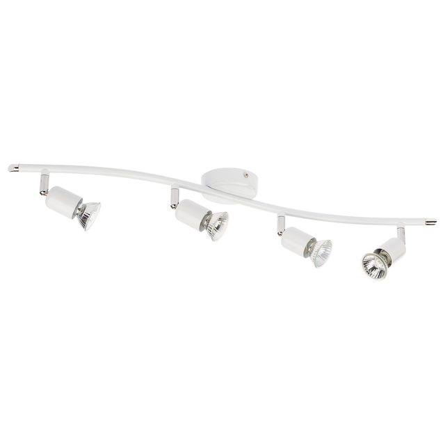 Faretto decorativo senza fonte luminosa BASIC NEW BIANCO in alluminio bianco GU10  4 luci