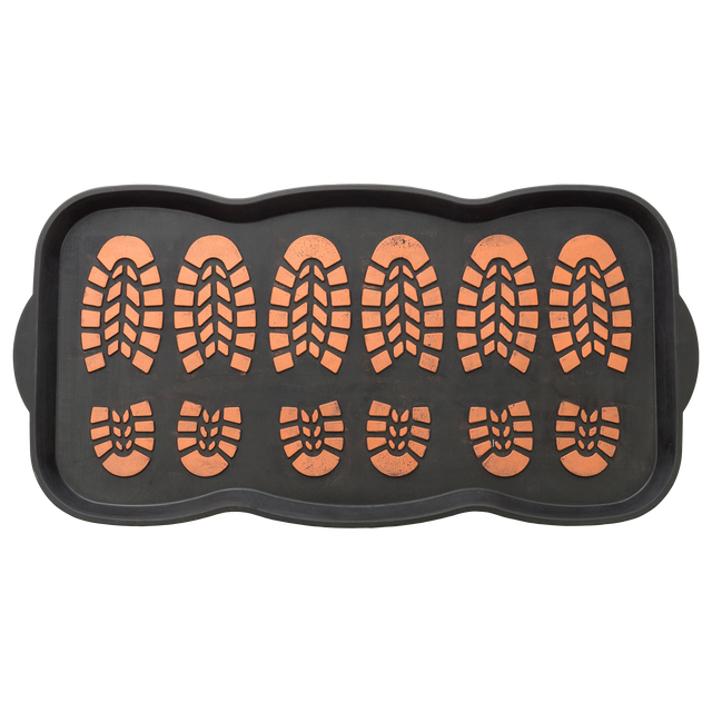 Ociekacz na buty 80 x 40 cm gumowy czarny Inspire