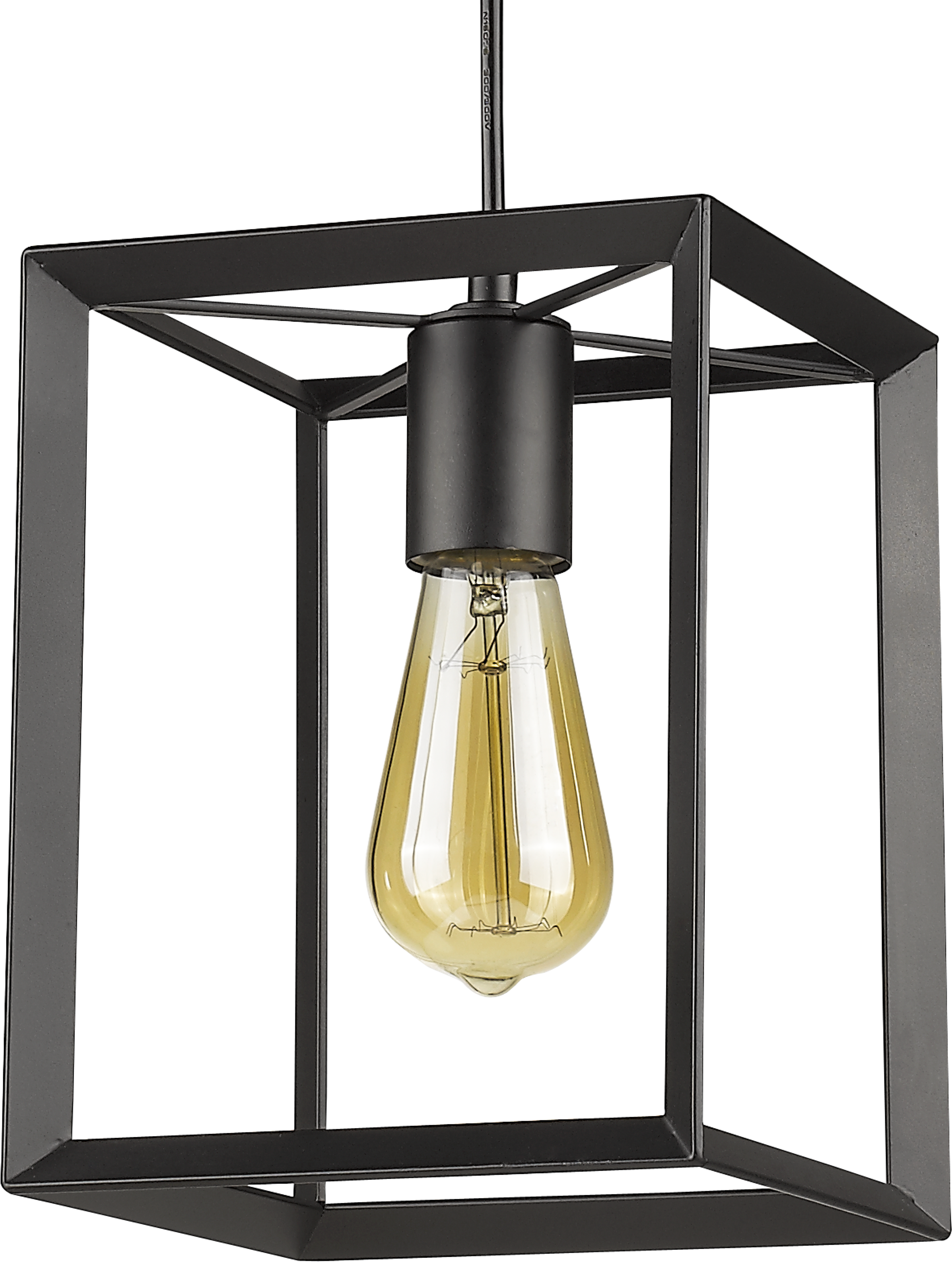Lámpara de techo 1l negro e27 ø18,5 cm