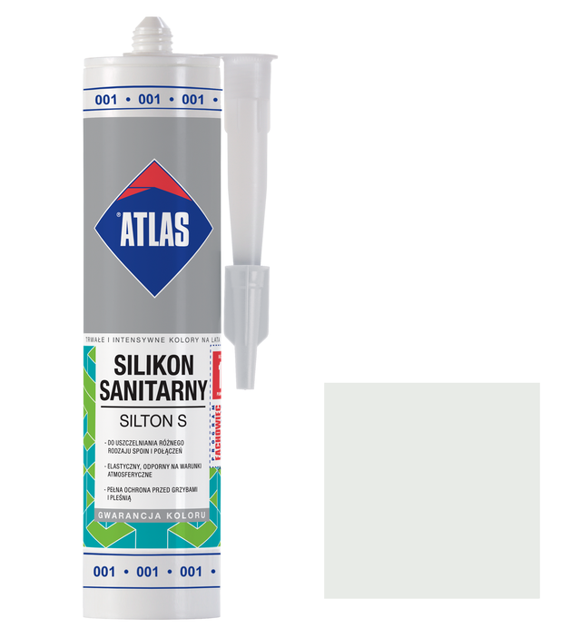 Silikon sanitarny  001 280 ml Biały Atlas