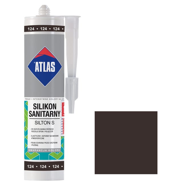 ATLAS SILIKON SANITARNY SILTON S 280ML WENGE 124