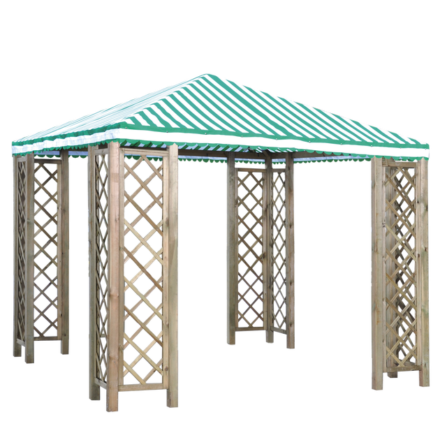 Altana ogrodowa grillowa 288x288 cm drewniana Sobex