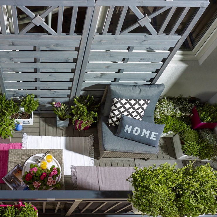 Płot szczelny z dekorem Parma 180x180 cm szary Werth-Holz - 5