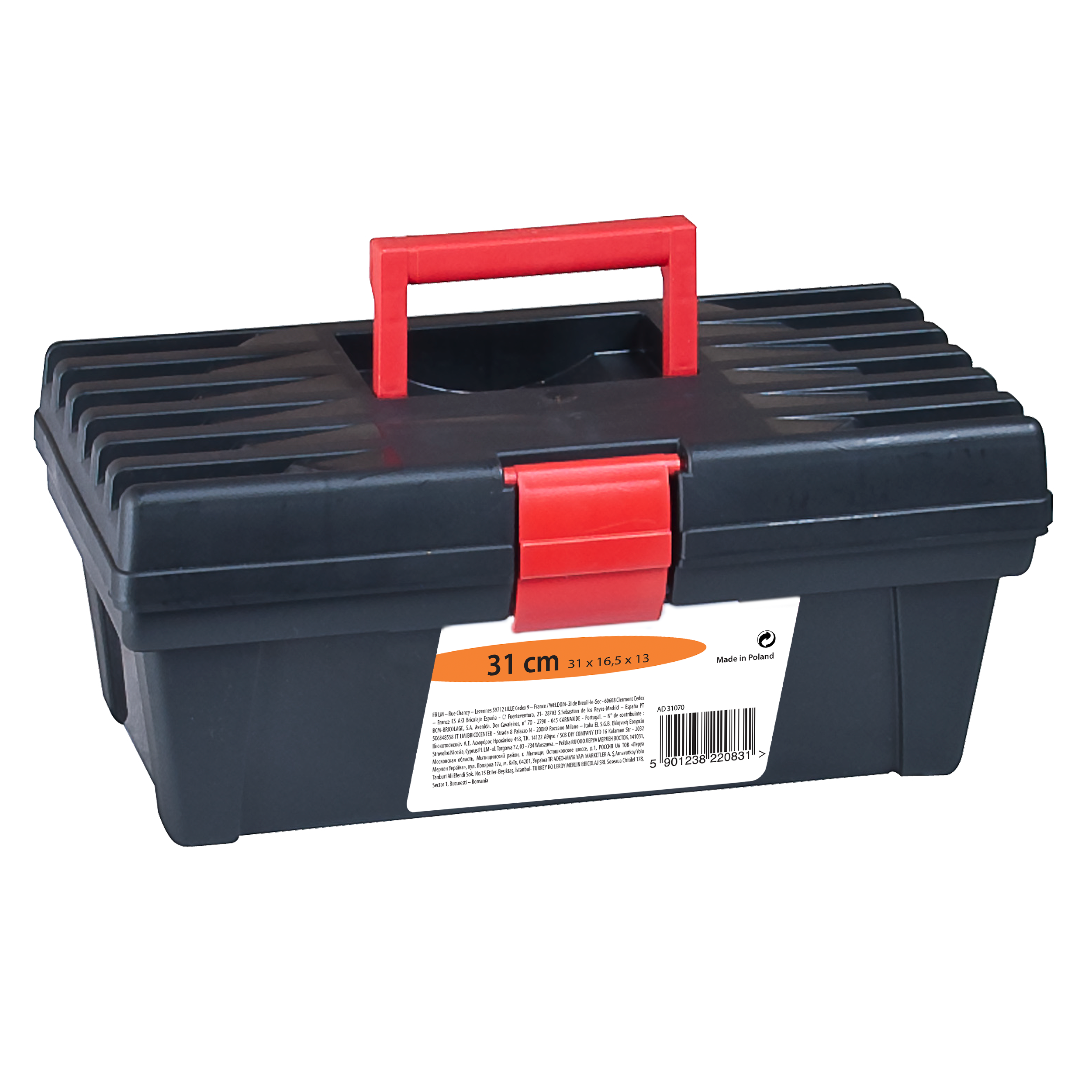 Caja de herramientas basic 31 cm con capacidad de 4.5 litros