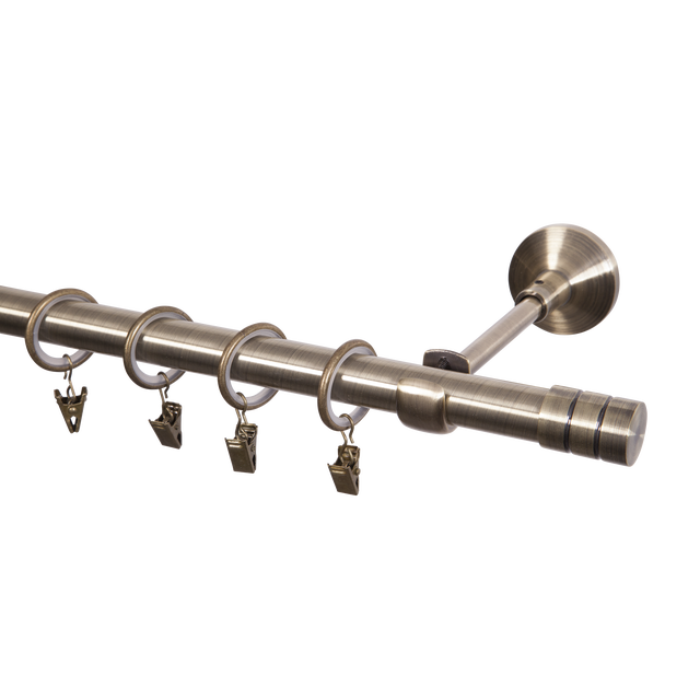 Karnisz Forio 160 cm pojedynczy antyczne złoto 19 mm Inspire