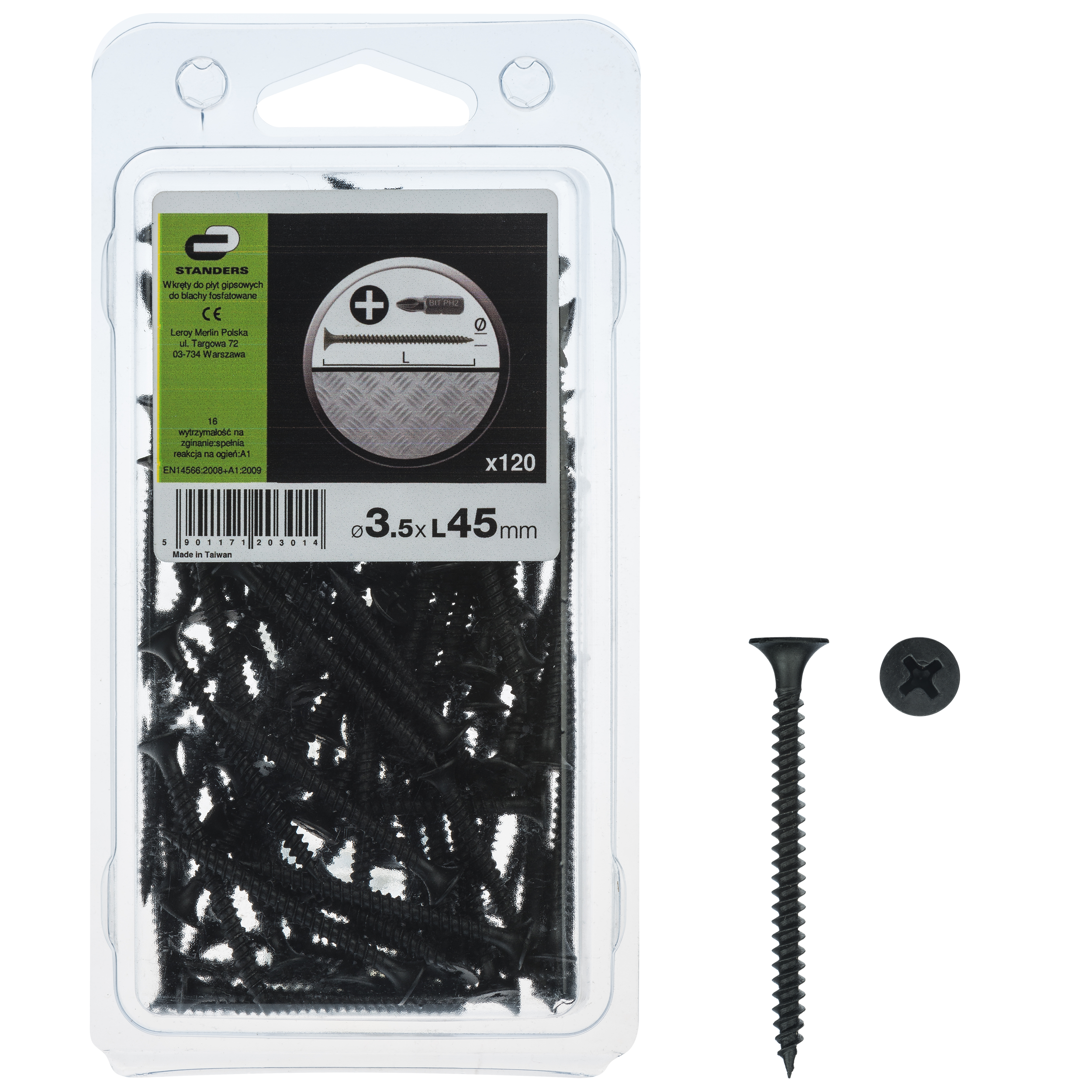 Wkręt do płyt G-K 3.5 x 45 mm 120 szt. Standers