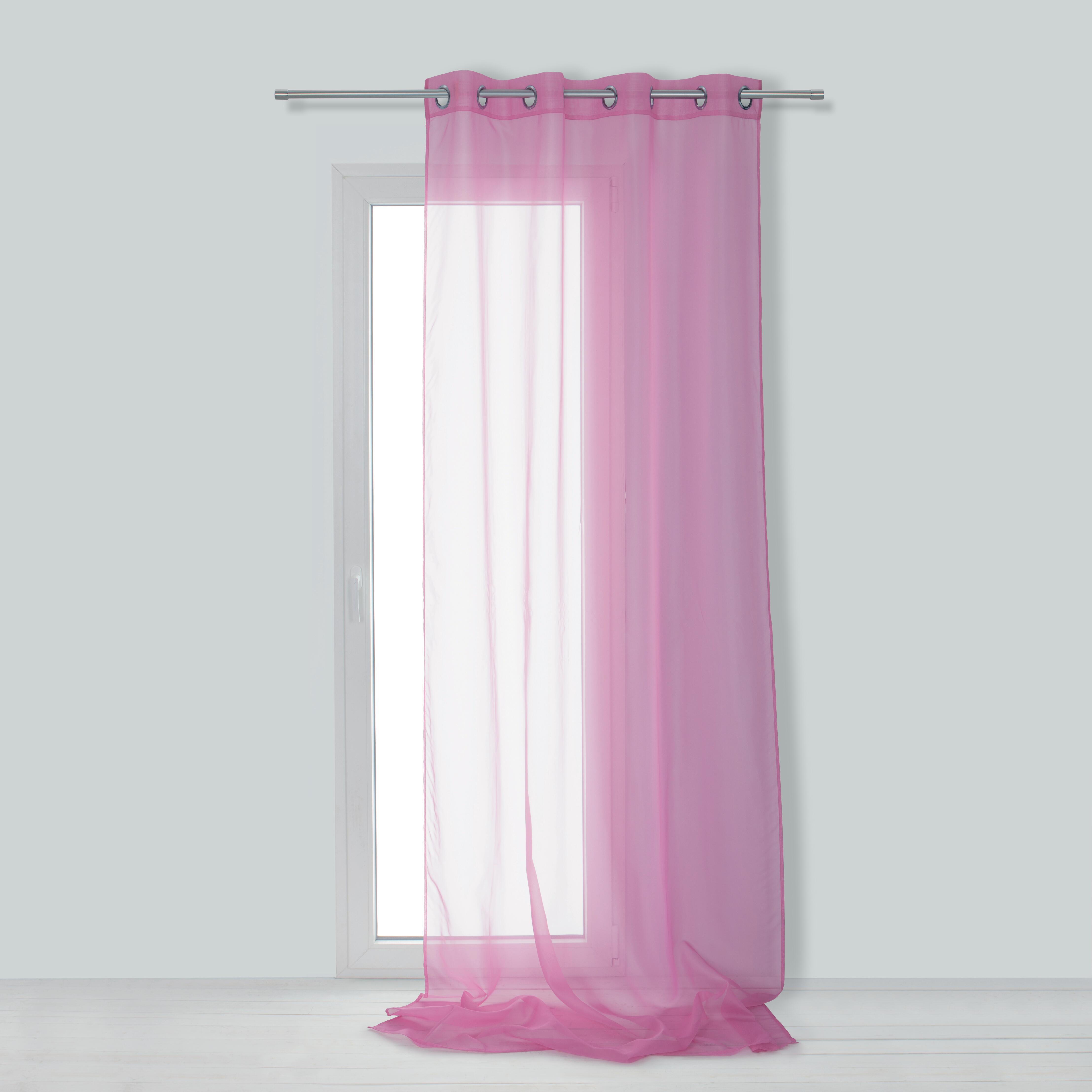 Pannello Tenda con anelli in Velluto Dévoré 140x280 Cm (Rosa) | Leroy
