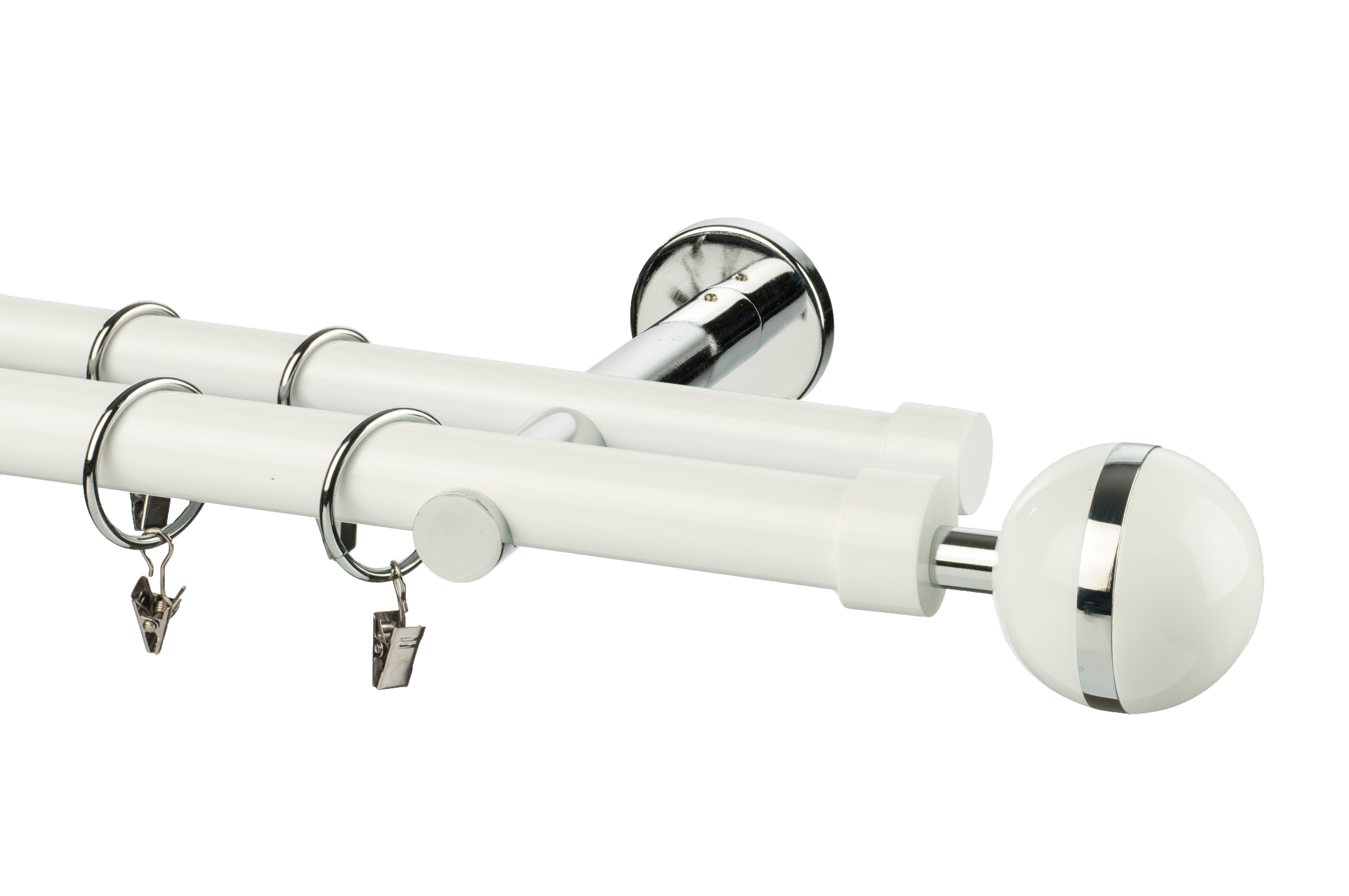 Karnisz Magic Vivaldi 200 cm podwójny biały 25/19 mm
