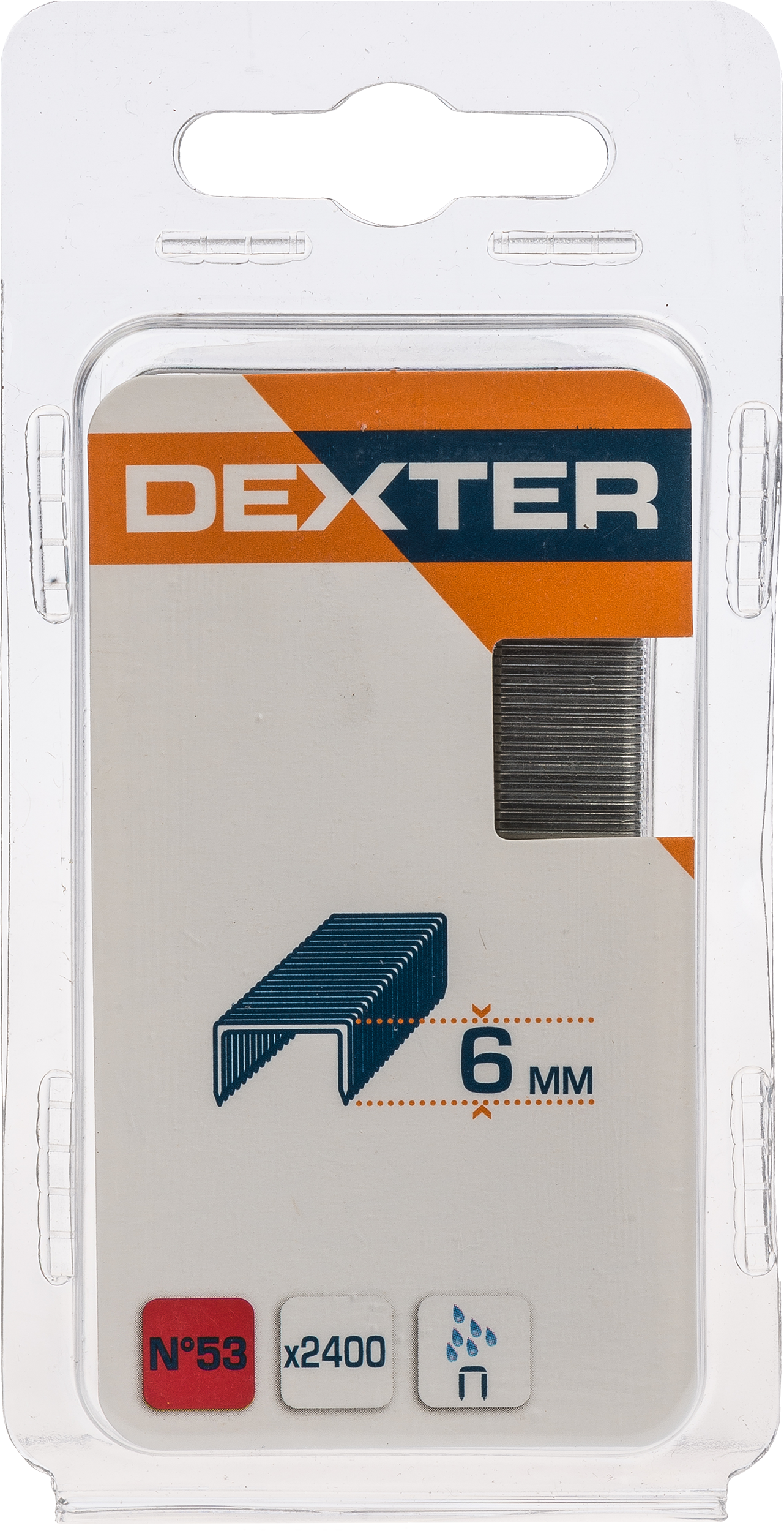 Pack de 2400 grapas DEXTER Nº 53, 6mm - 6