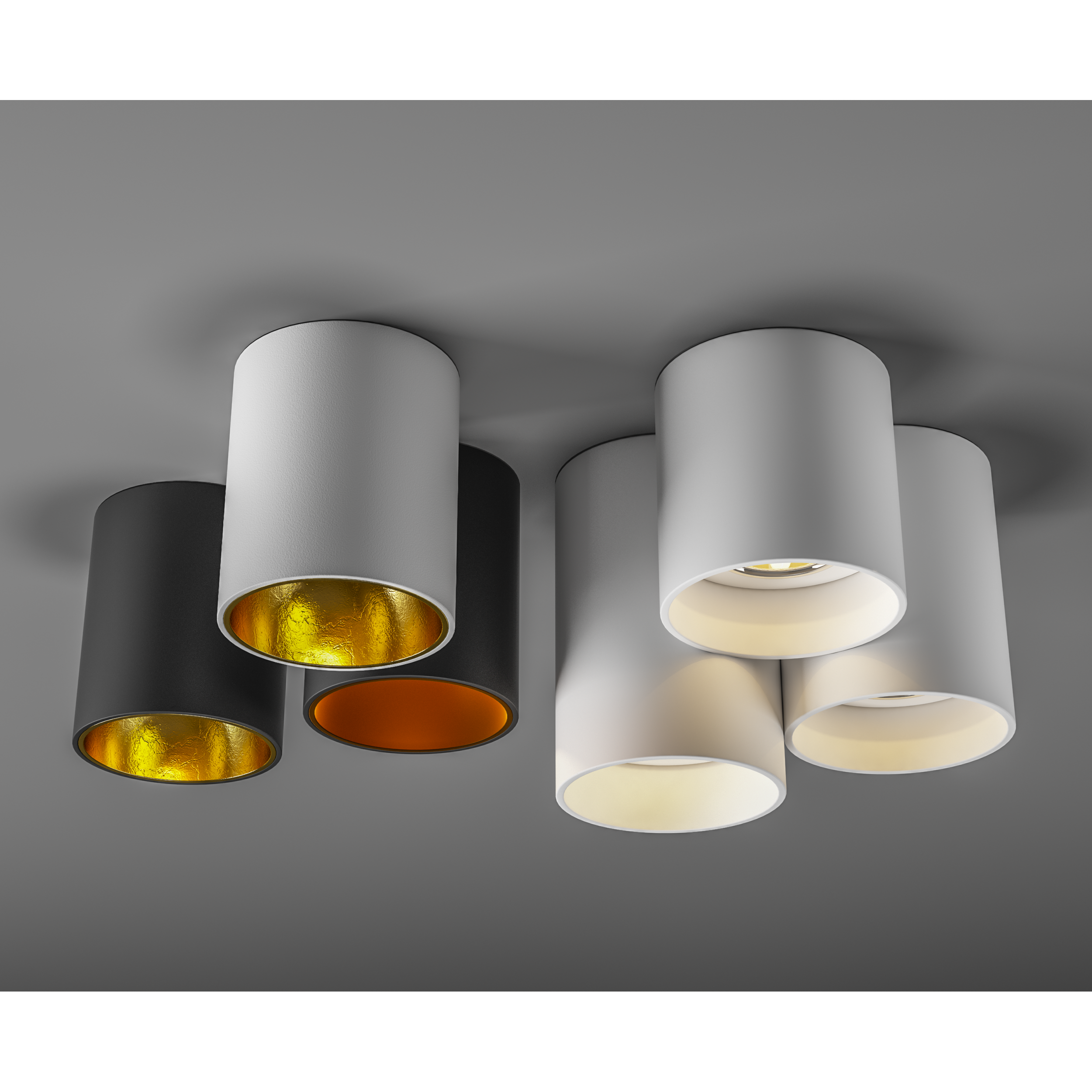 Oprawa stropowa natynkowa POLASSO czarno-złota LED EGLO - 3