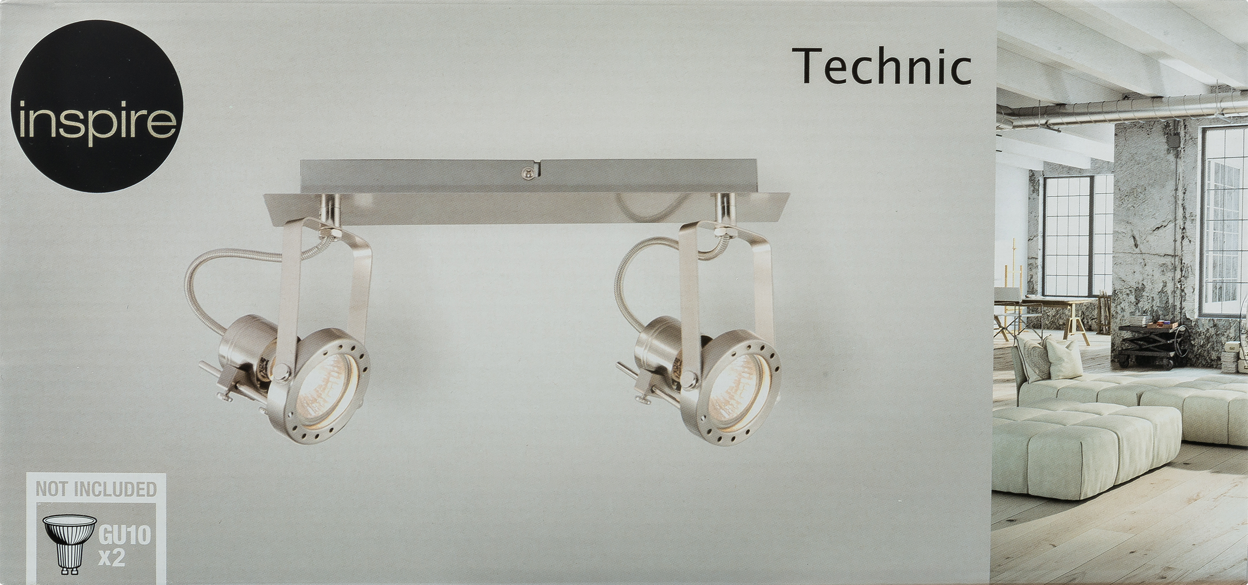 Listwa reflektorowa TECHNIC srebrna GU10 INSPIRE - 11