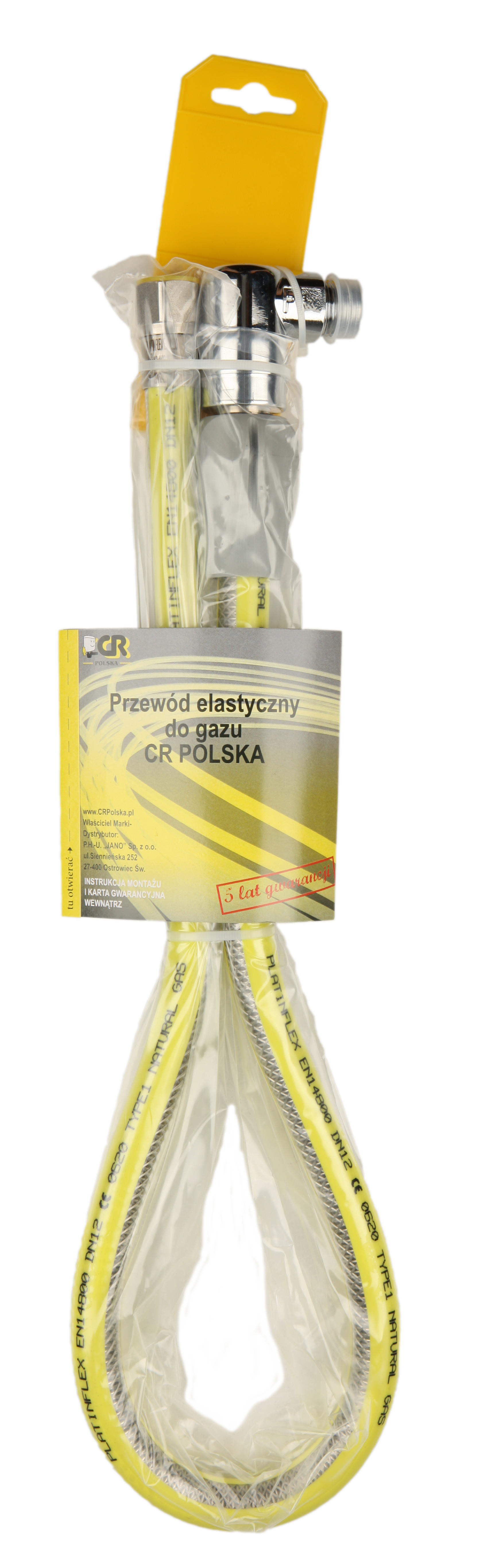 Przewód elastyczny do gazu z szybkozłączem 1/2 " 500 mm JANO