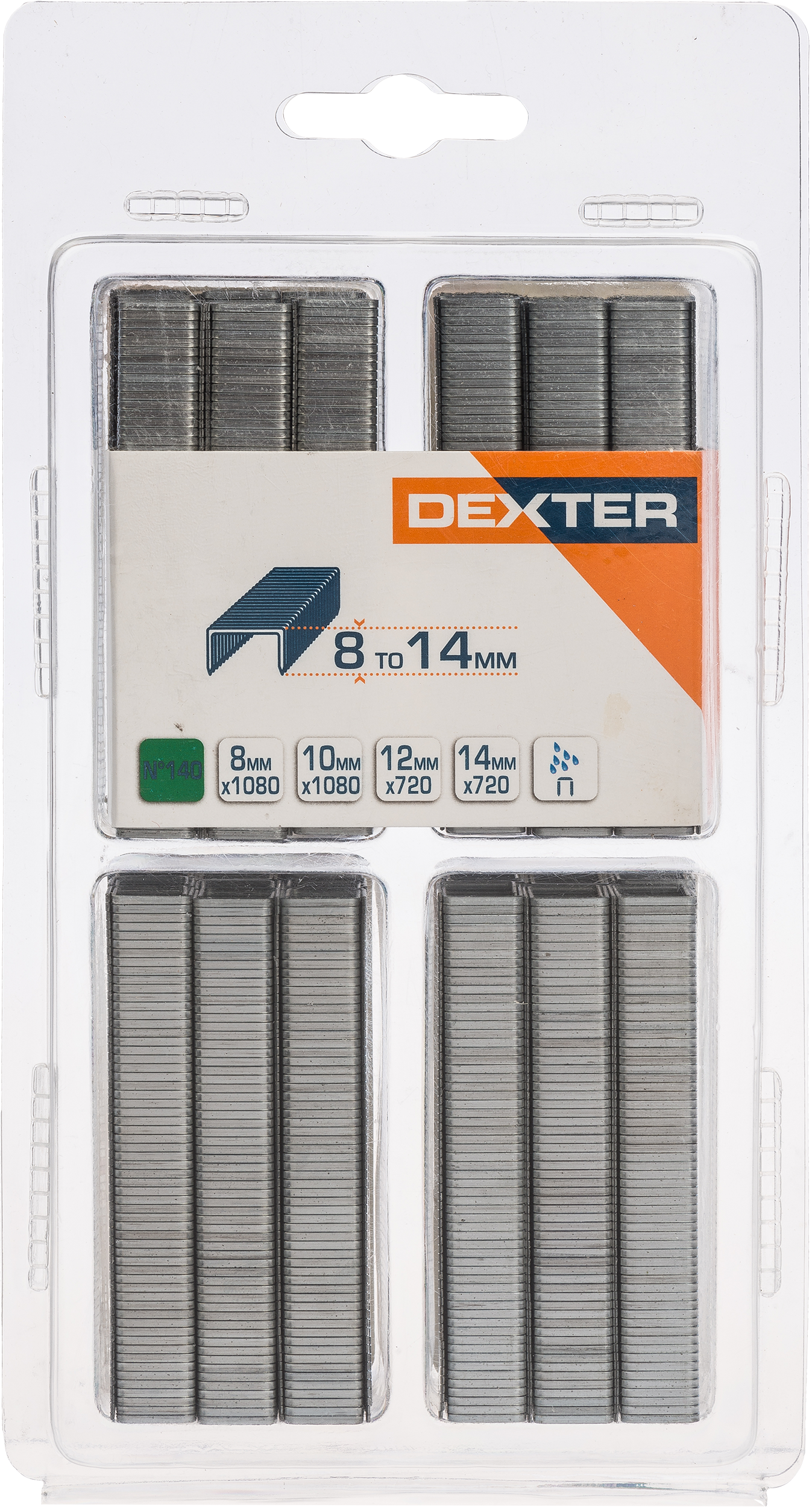 Pack de 3600 grapas DEXTER Nº 140, 6-8-10-12 mm - 4