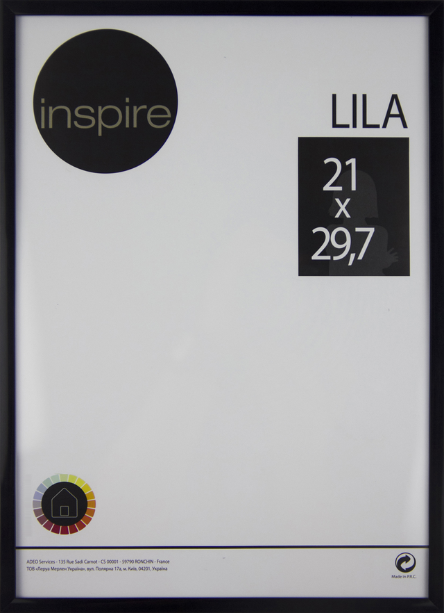 Ramka na zdjęcia Lila 21 x 29.7 cm czarna Inspire