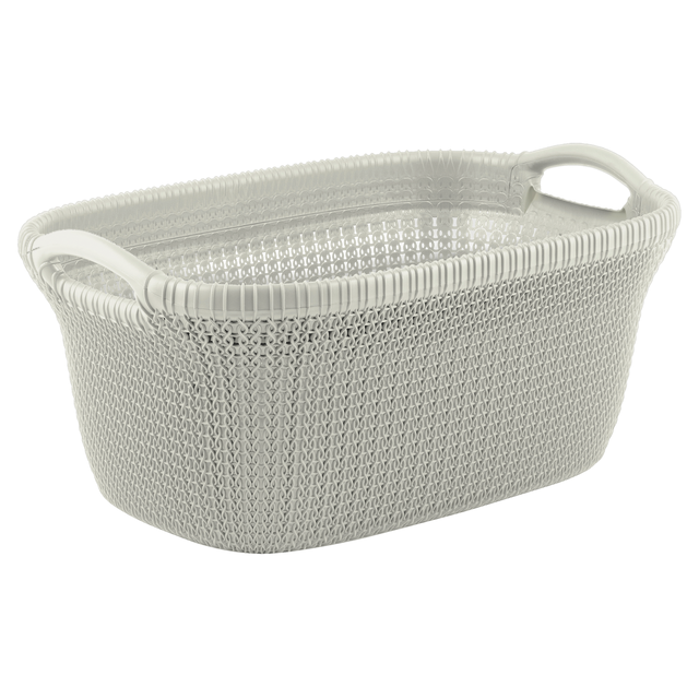 Cesto para la colada Knit de plástico blanco 40 L