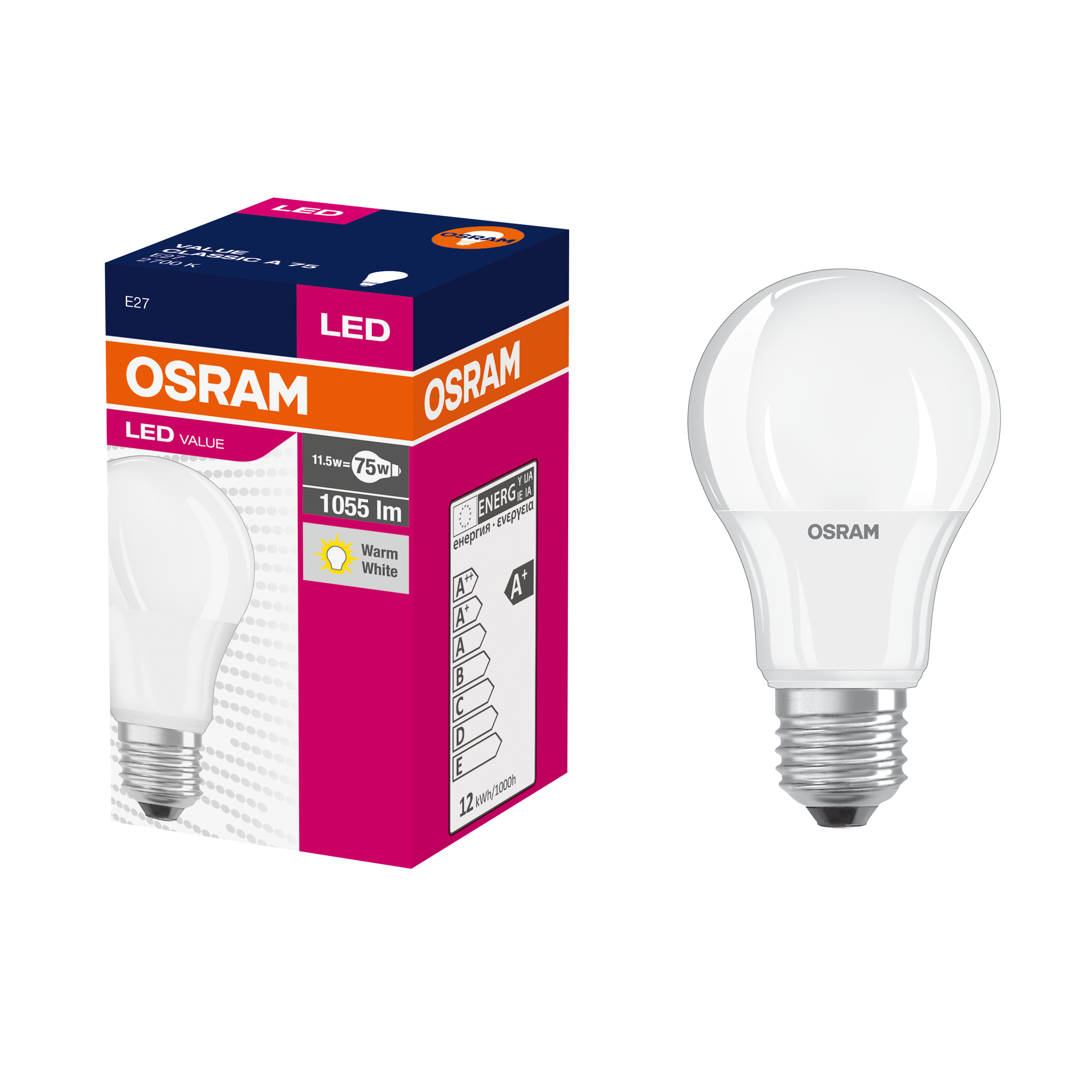 Żarówka LED E27 10 W 1055 lm Ciepła biel Osram - 3